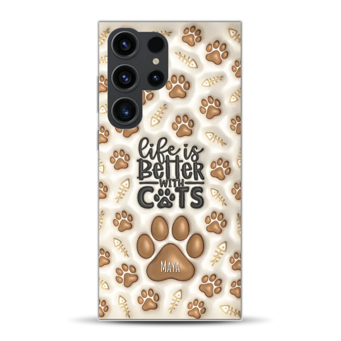 Life is better with Cats - Individuelle Handyhülle für Samsung