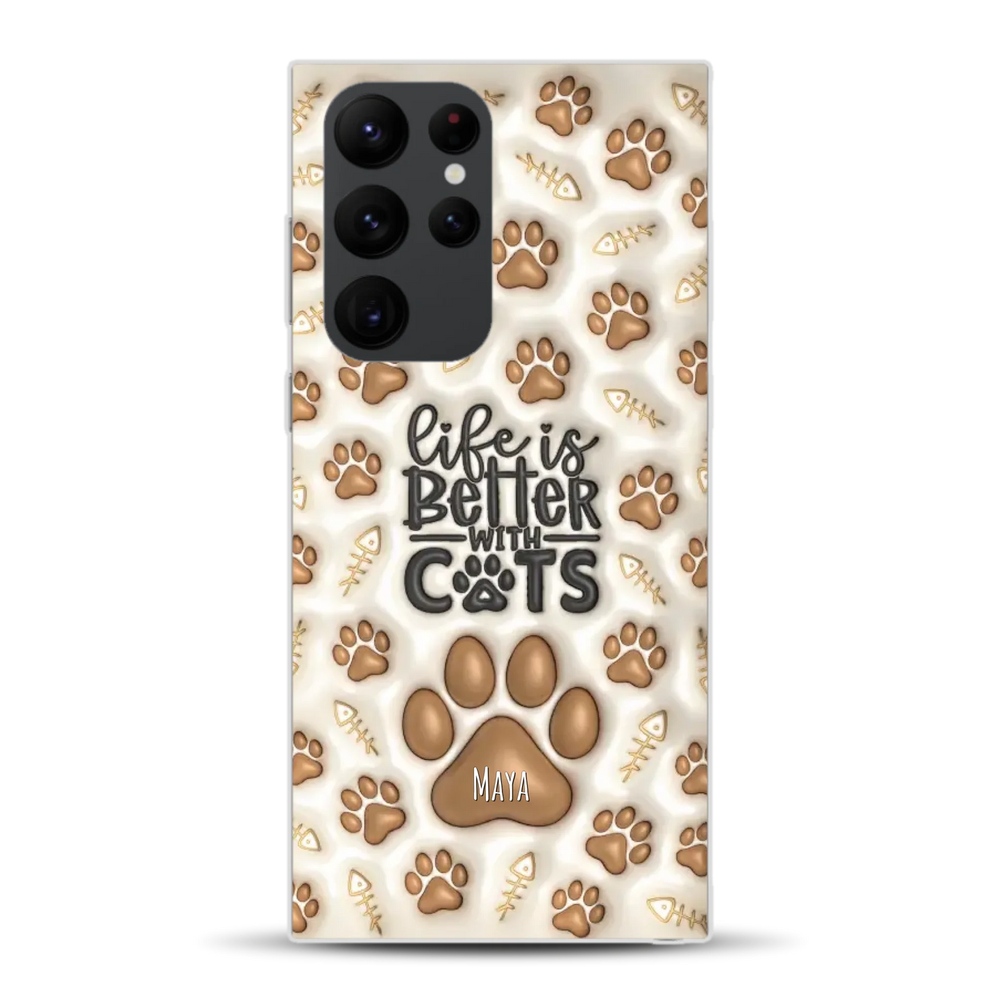Life is better with Cats - Individuelle Handyhülle für Samsung