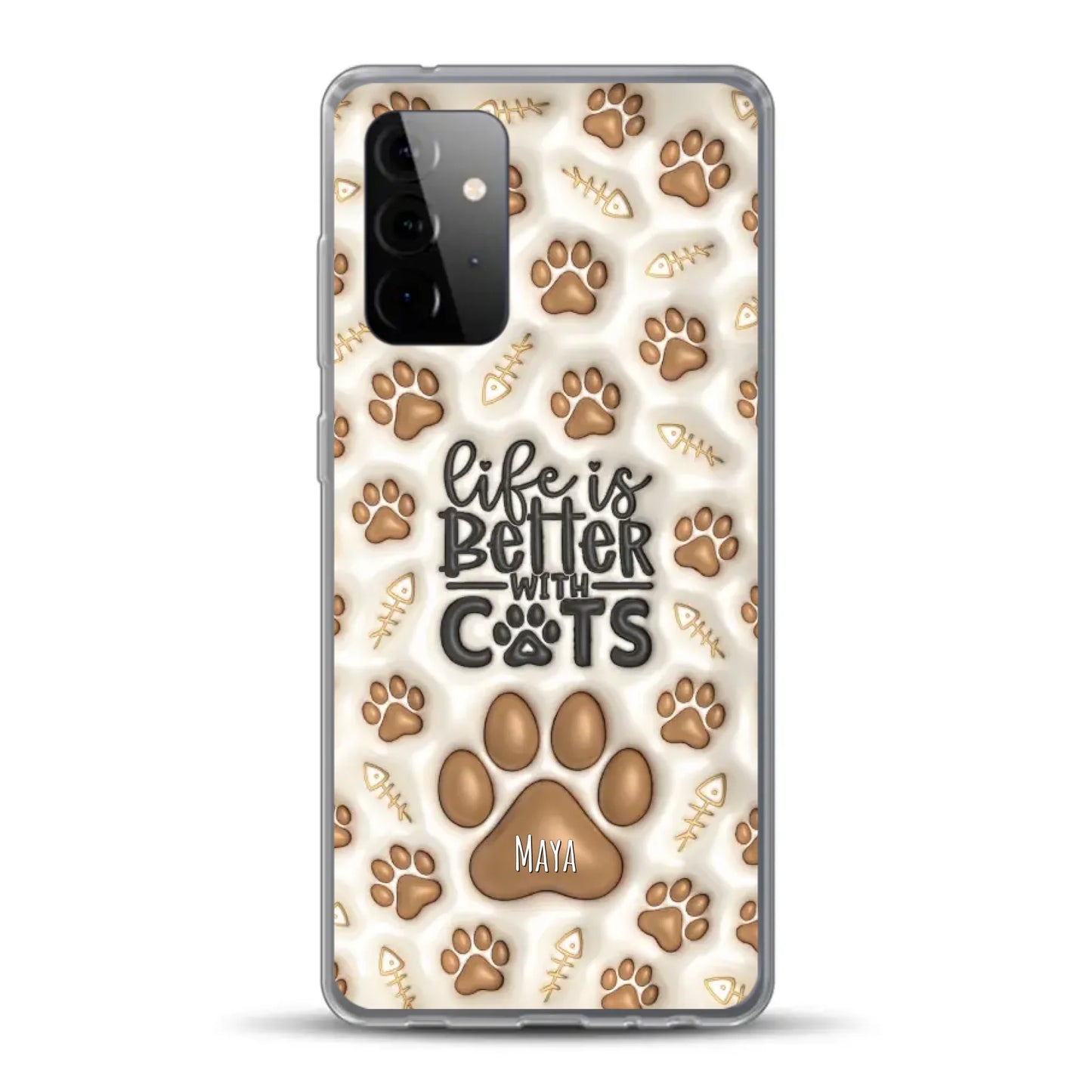 Life is better with Cats - Individuelle Handyhülle für Samsung