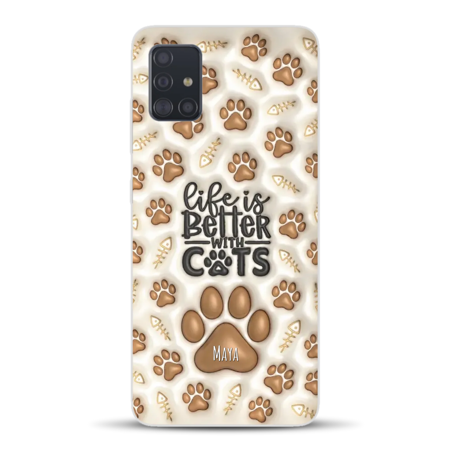 Life is better with Cats - Individuelle Handyhülle für Samsung