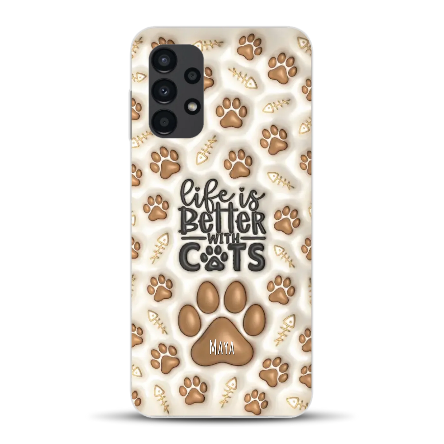 Life is better with Cats - Individuelle Handyhülle für Samsung