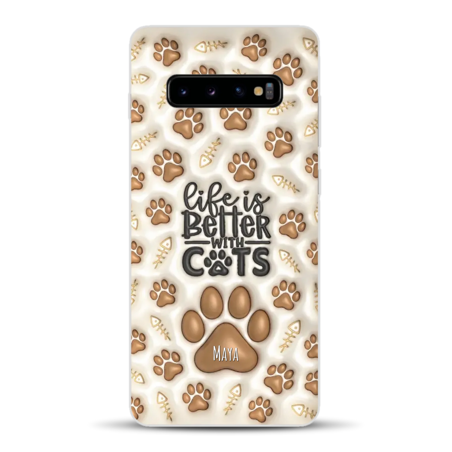 Life is better with Cats - Individuelle Handyhülle für Samsung