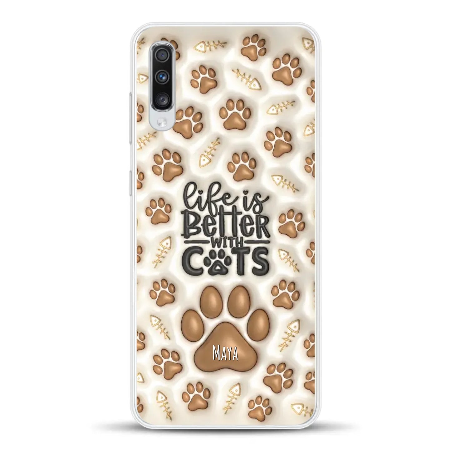 Life is better with Cats - Individuelle Handyhülle für Samsung
