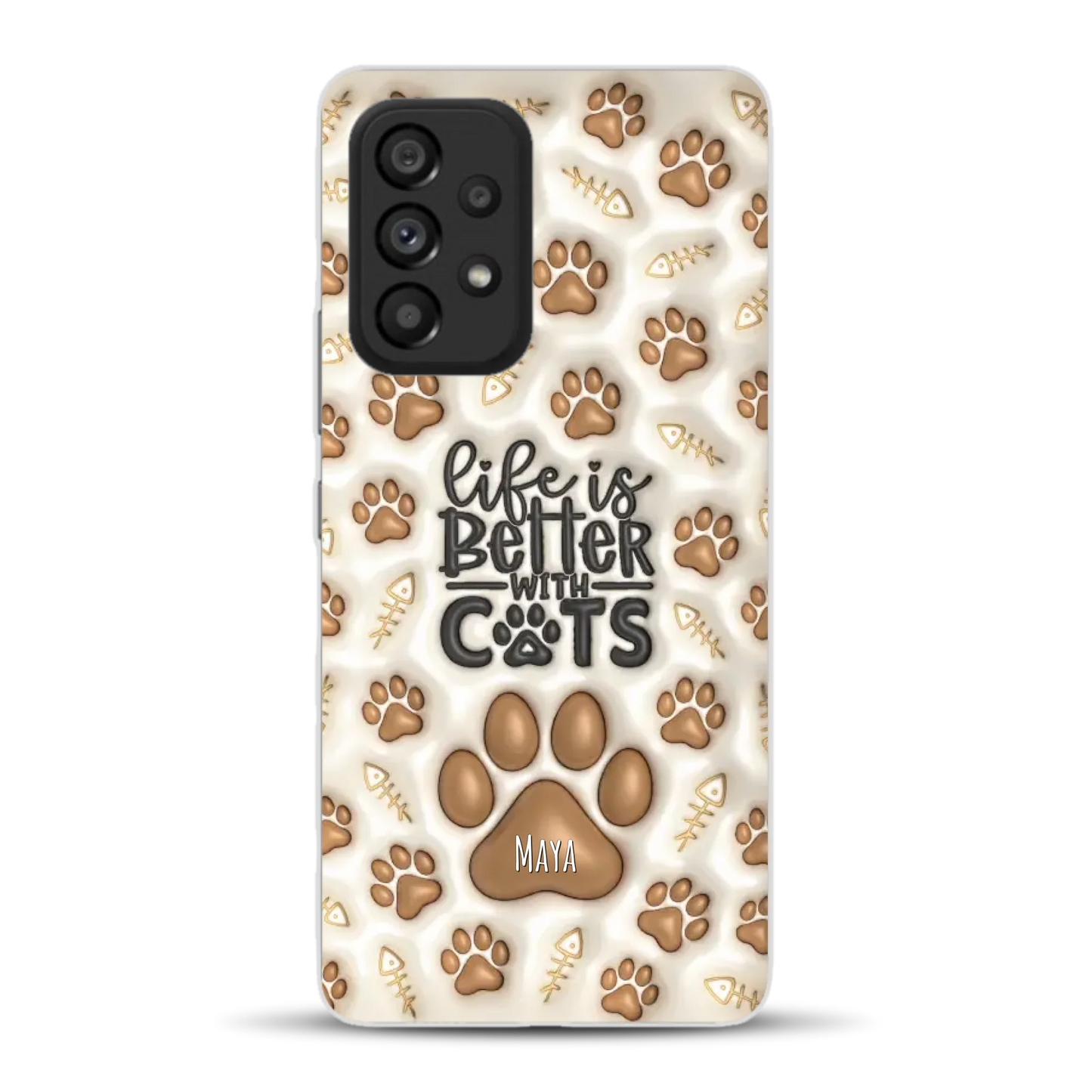 Life is better with Cats - Individuelle Handyhülle für Samsung