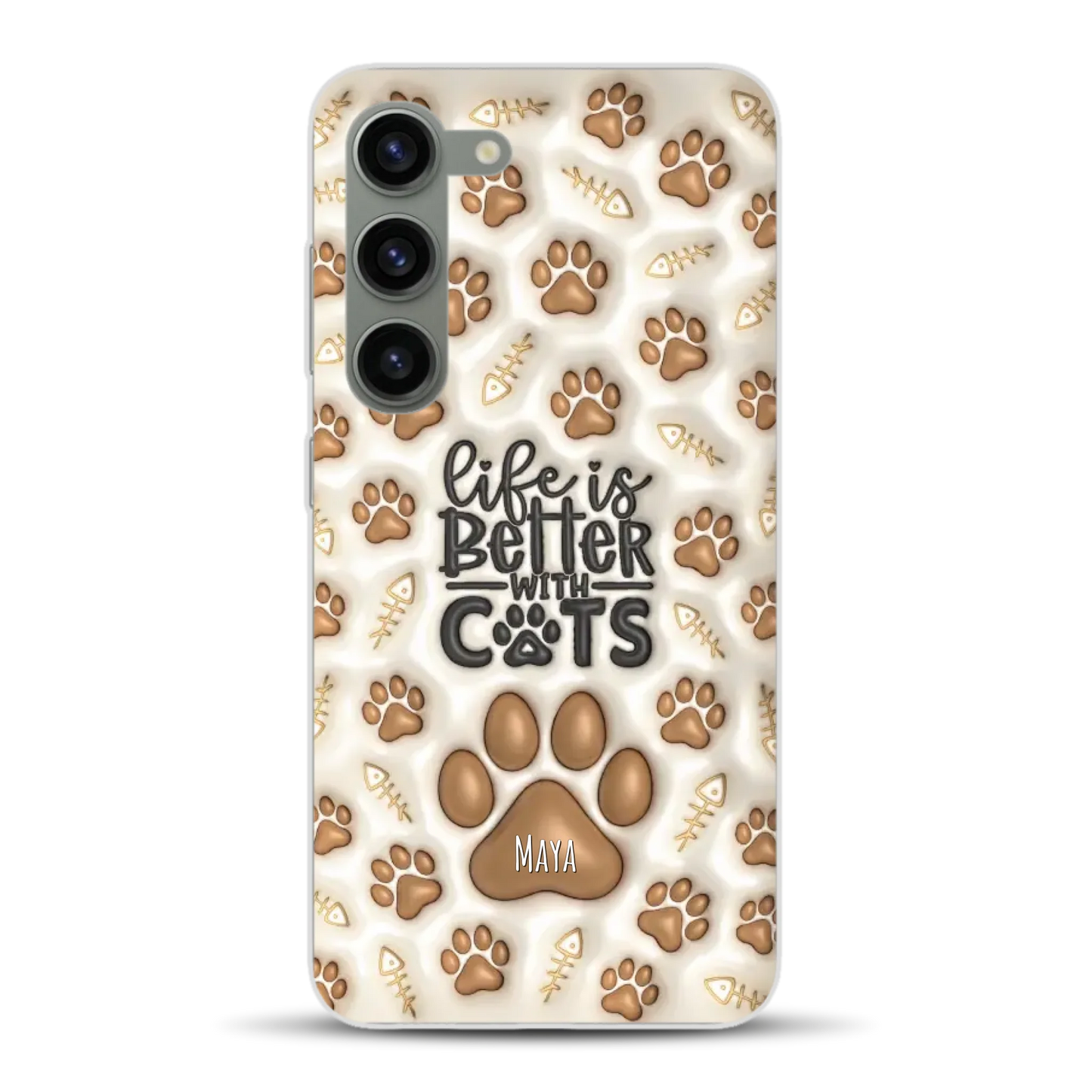 Life is better with Cats - Individuelle Handyhülle für Samsung