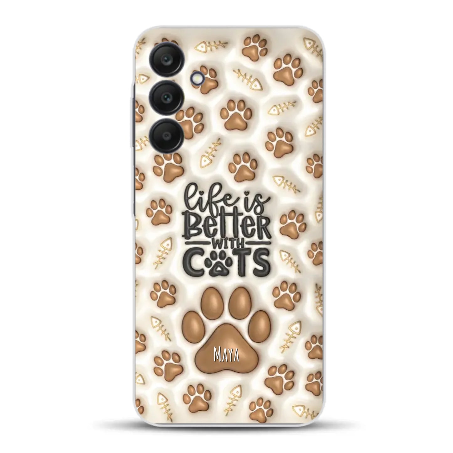Life is better with Cats - Individuelle Handyhülle für Samsung