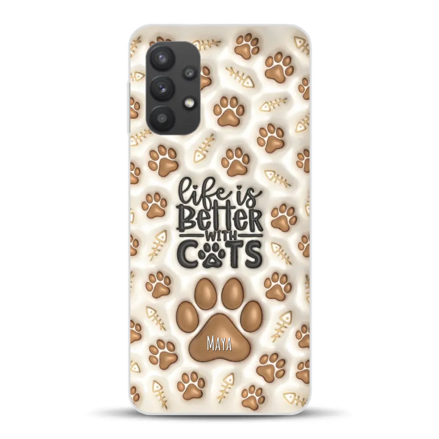 Life is better with Cats - Individuelle Handyhülle für Samsung