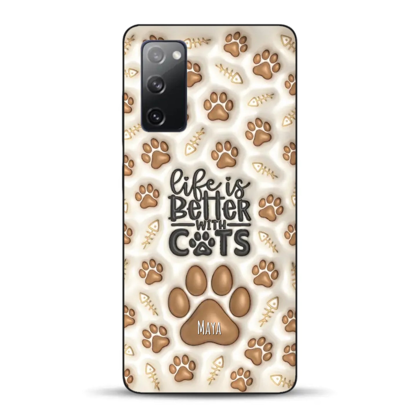 Life is better with Cats - Individuelle Handyhülle für Samsung