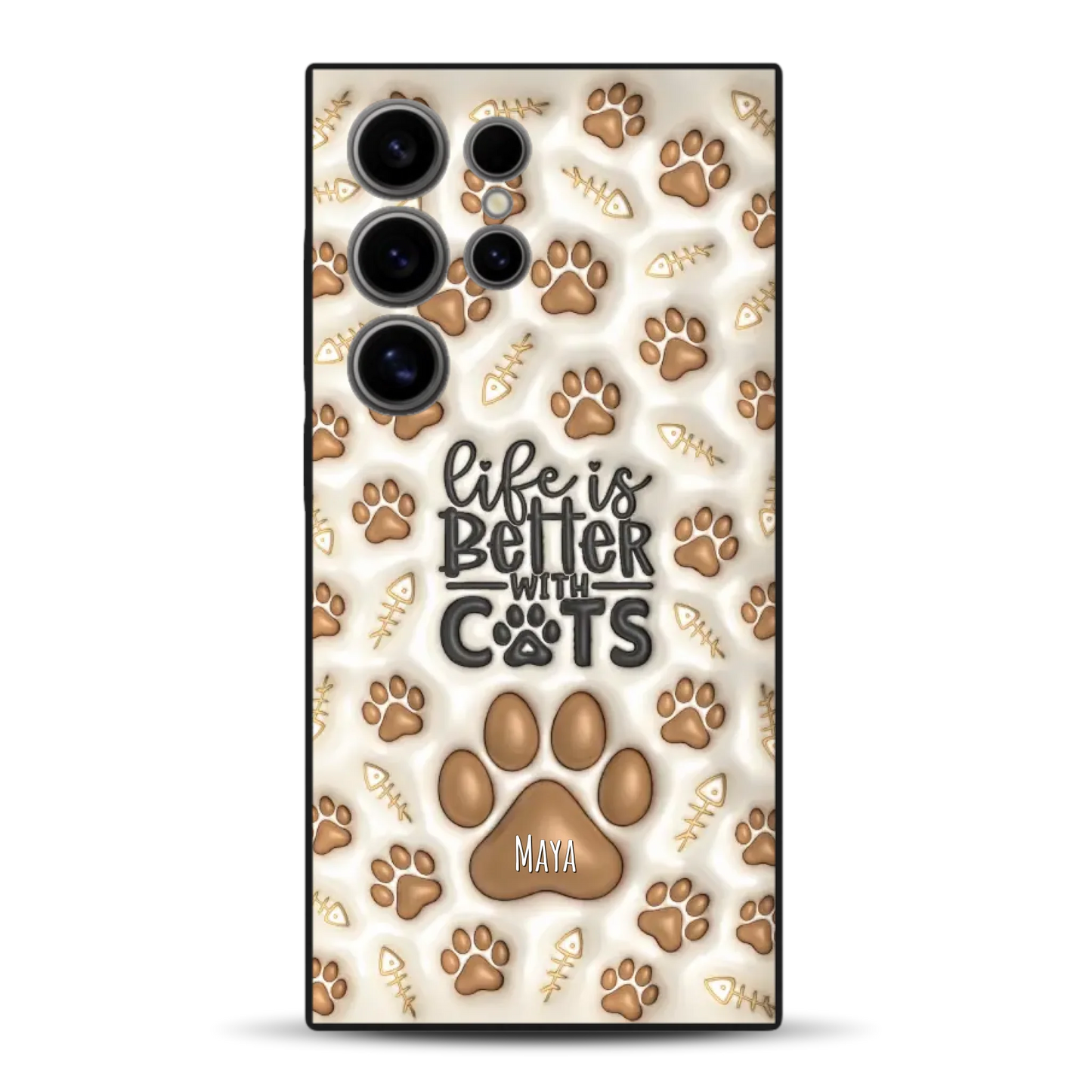 Life is better with Cats - Individuelle Handyhülle für Samsung