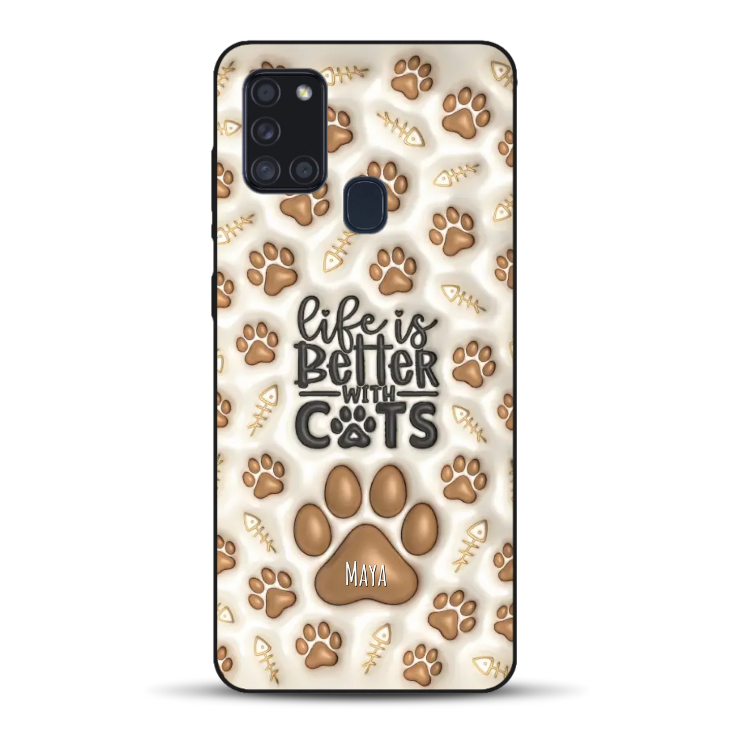 Life is better with Cats - Individuelle Handyhülle für Samsung