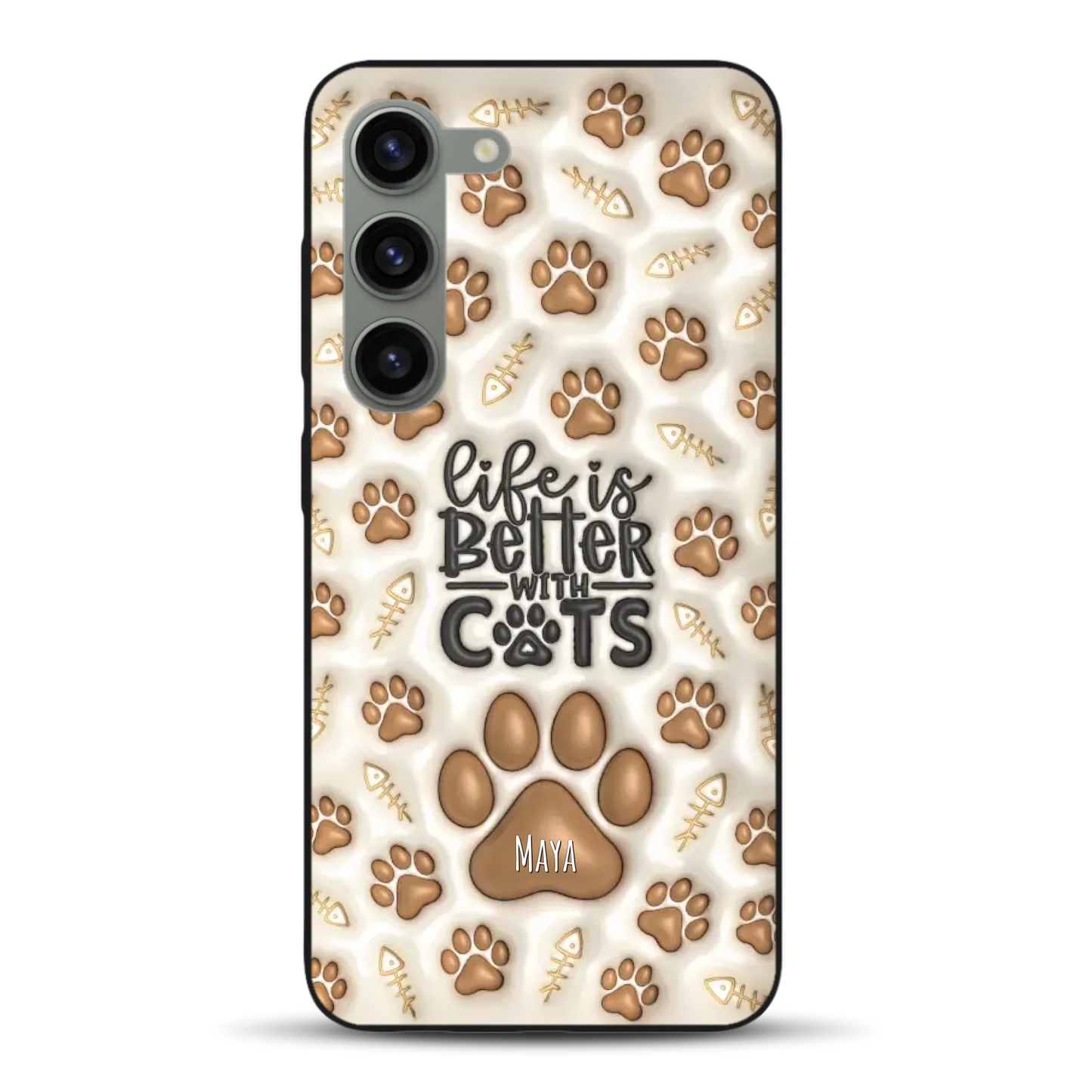 Life is better with Cats - Individuelle Handyhülle für Samsung