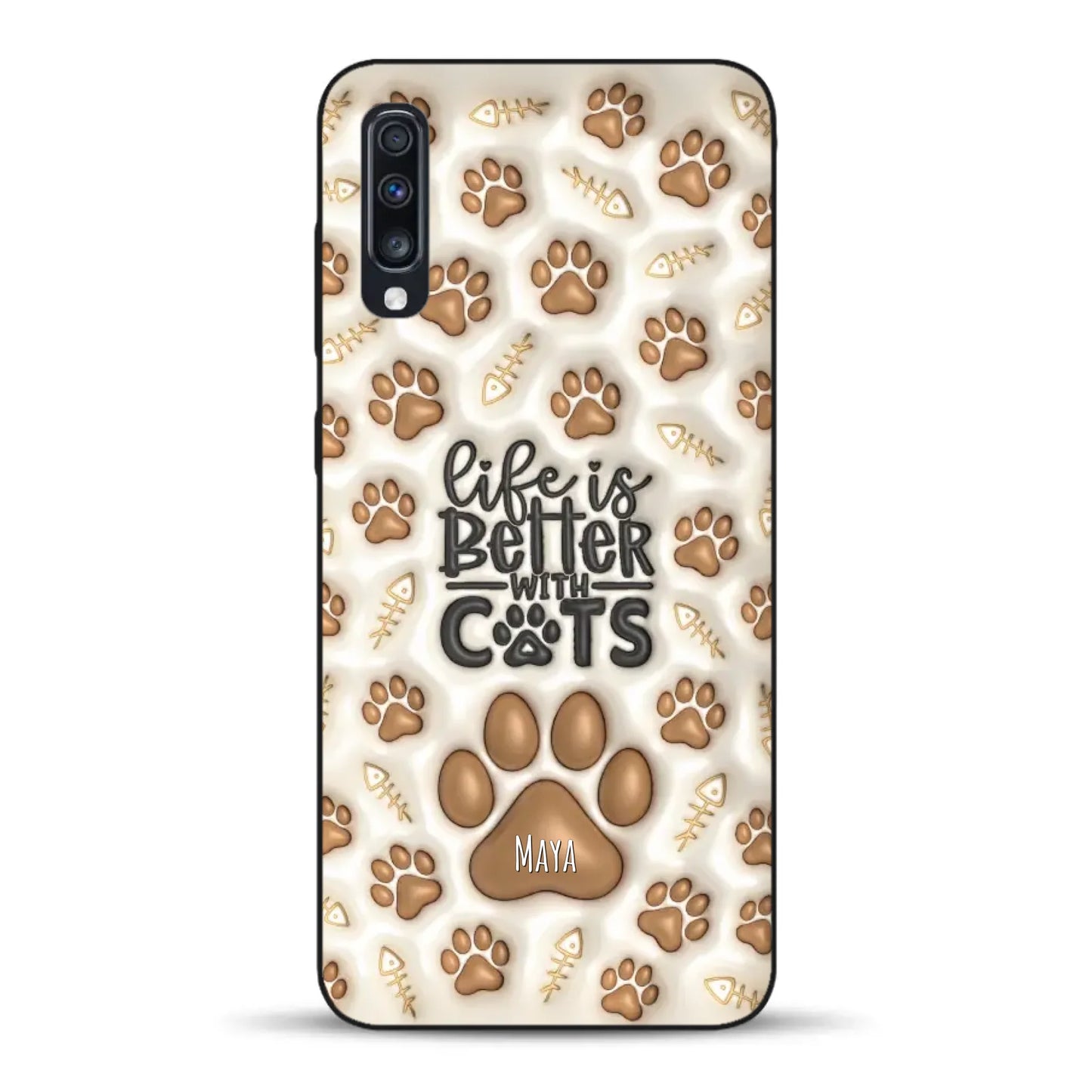 Life is better with Cats - Individuelle Handyhülle für Samsung