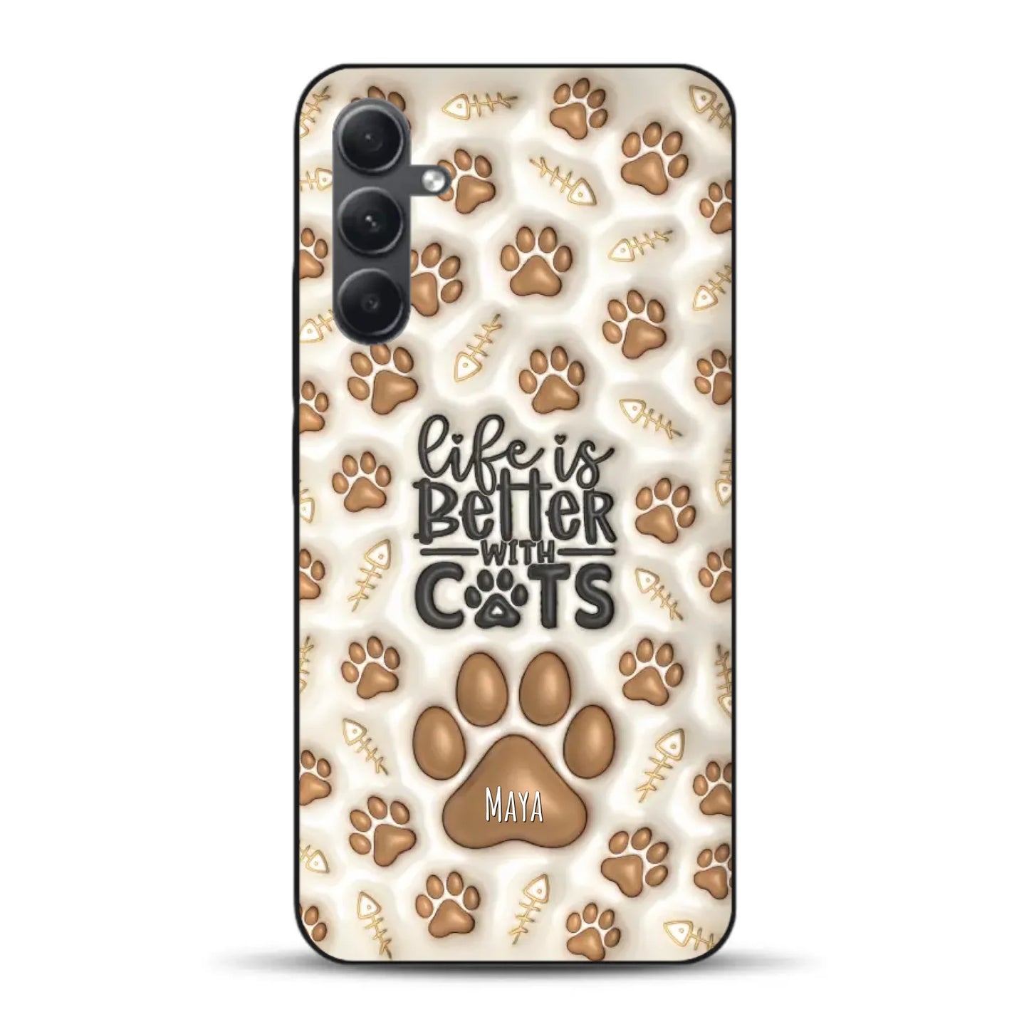 Life is better with Cats - Individuelle Handyhülle für Samsung