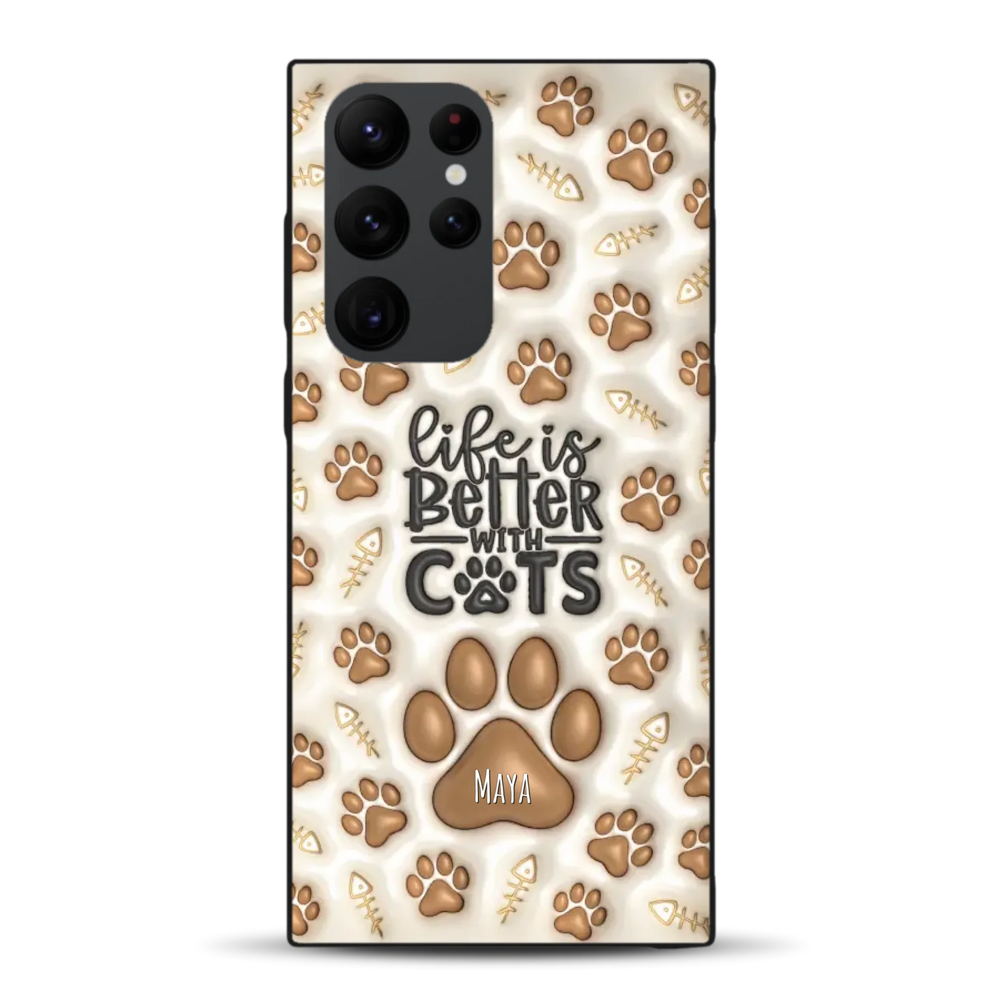Life is better with Cats - Individuelle Handyhülle für Samsung