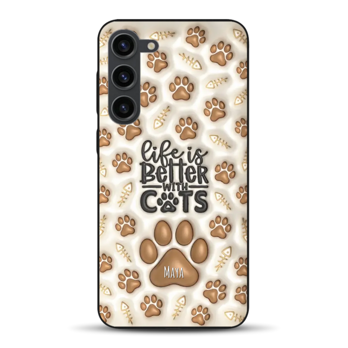 Life is better with Cats - Individuelle Handyhülle für Samsung