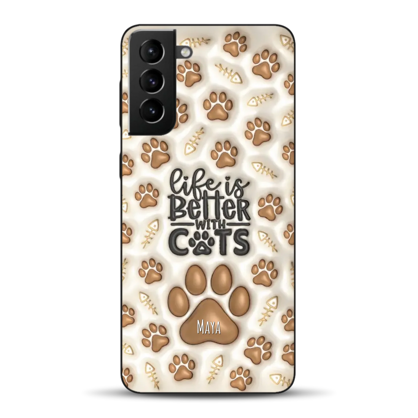Life is better with Cats - Individuelle Handyhülle für Samsung