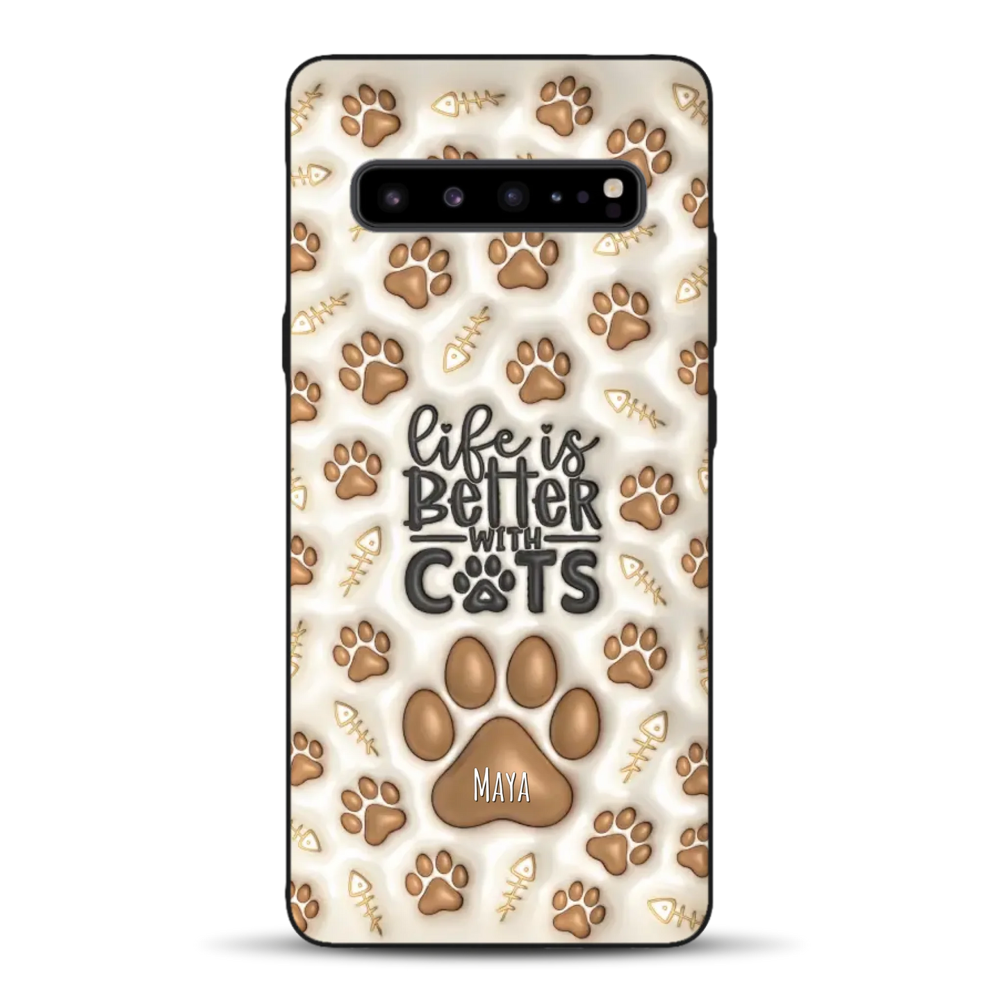 Life is better with Cats - Individuelle Handyhülle für Samsung
