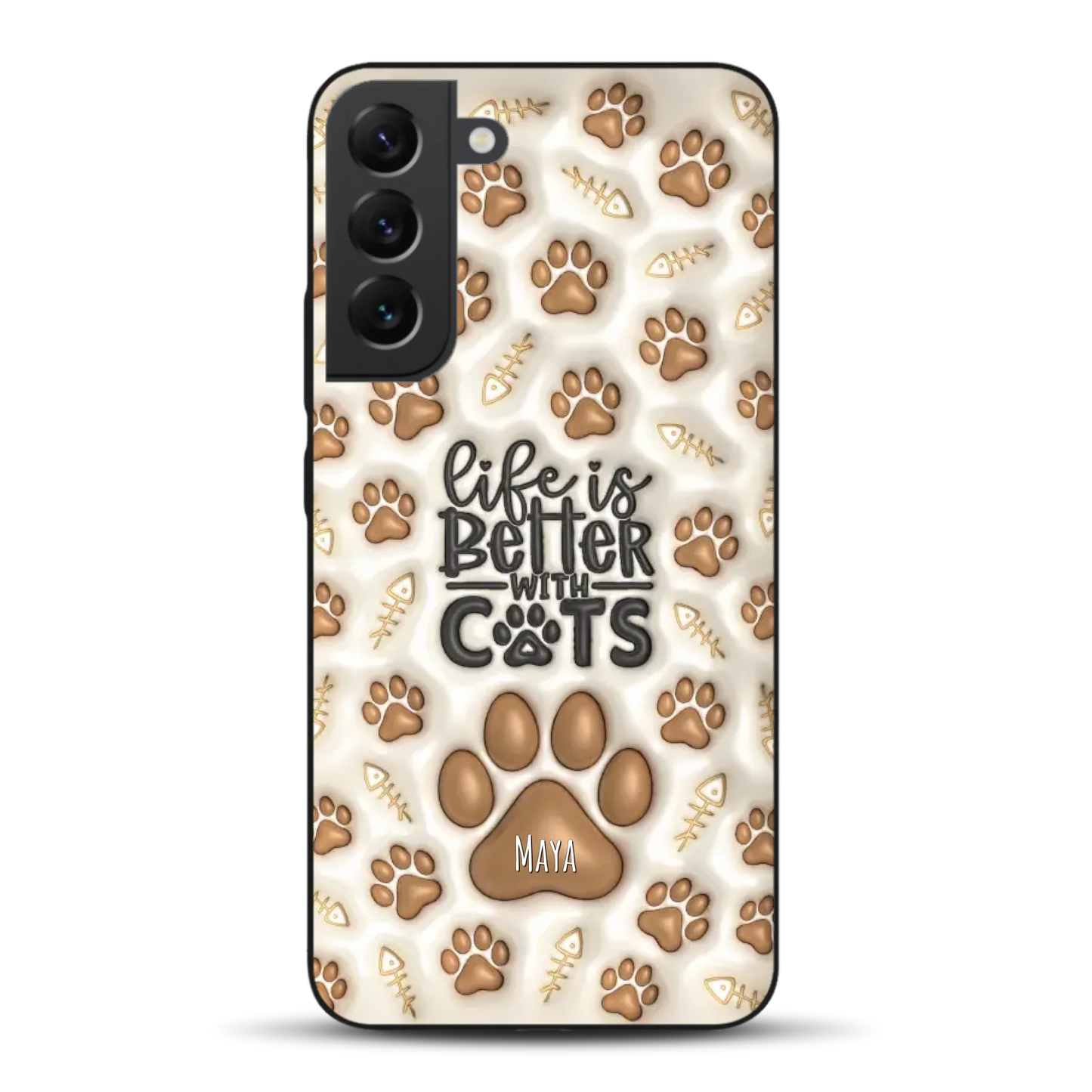 Life is better with Cats - Individuelle Handyhülle für Samsung