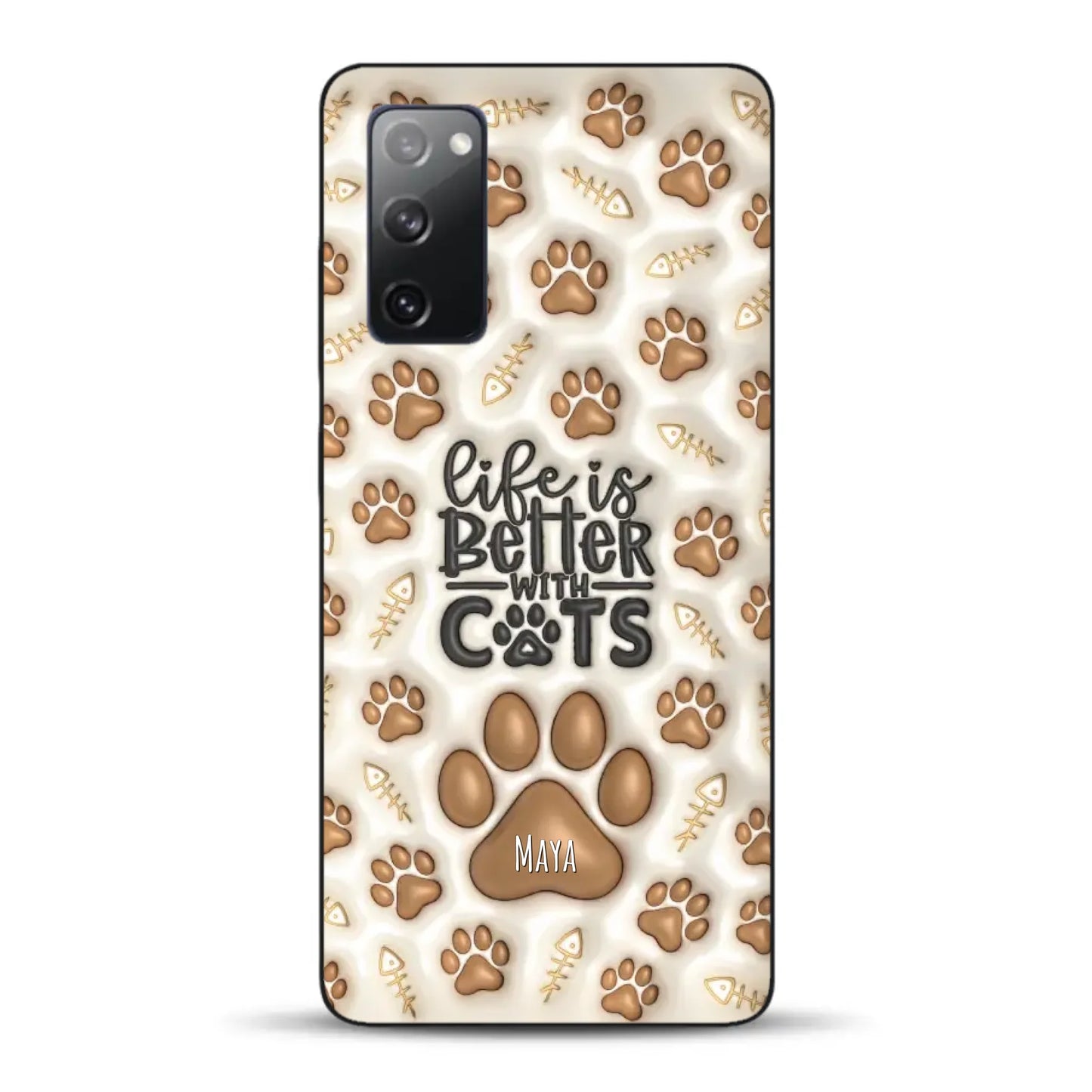 Life is better with Cats - Individuelle Handyhülle für Samsung