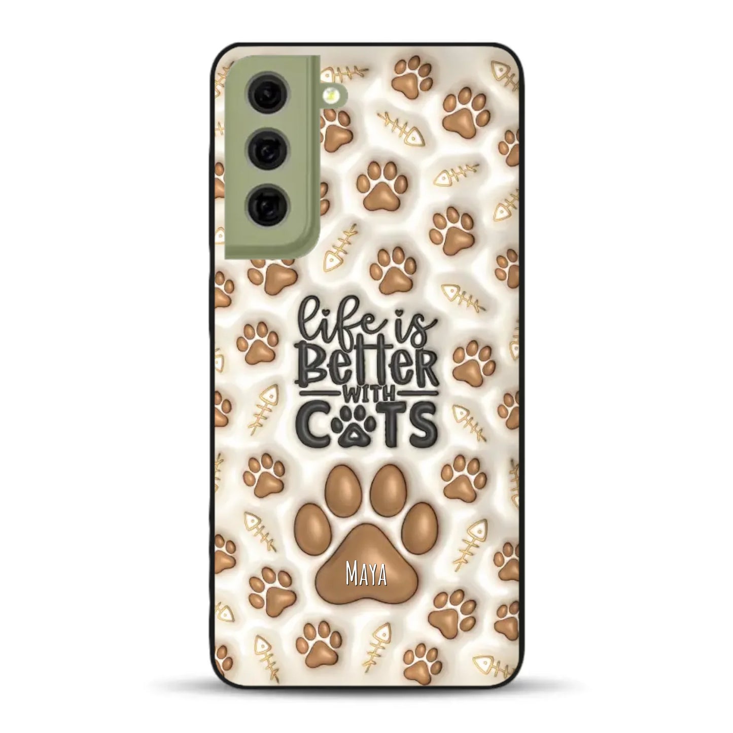 Life is better with Cats - Individuelle Handyhülle für Samsung