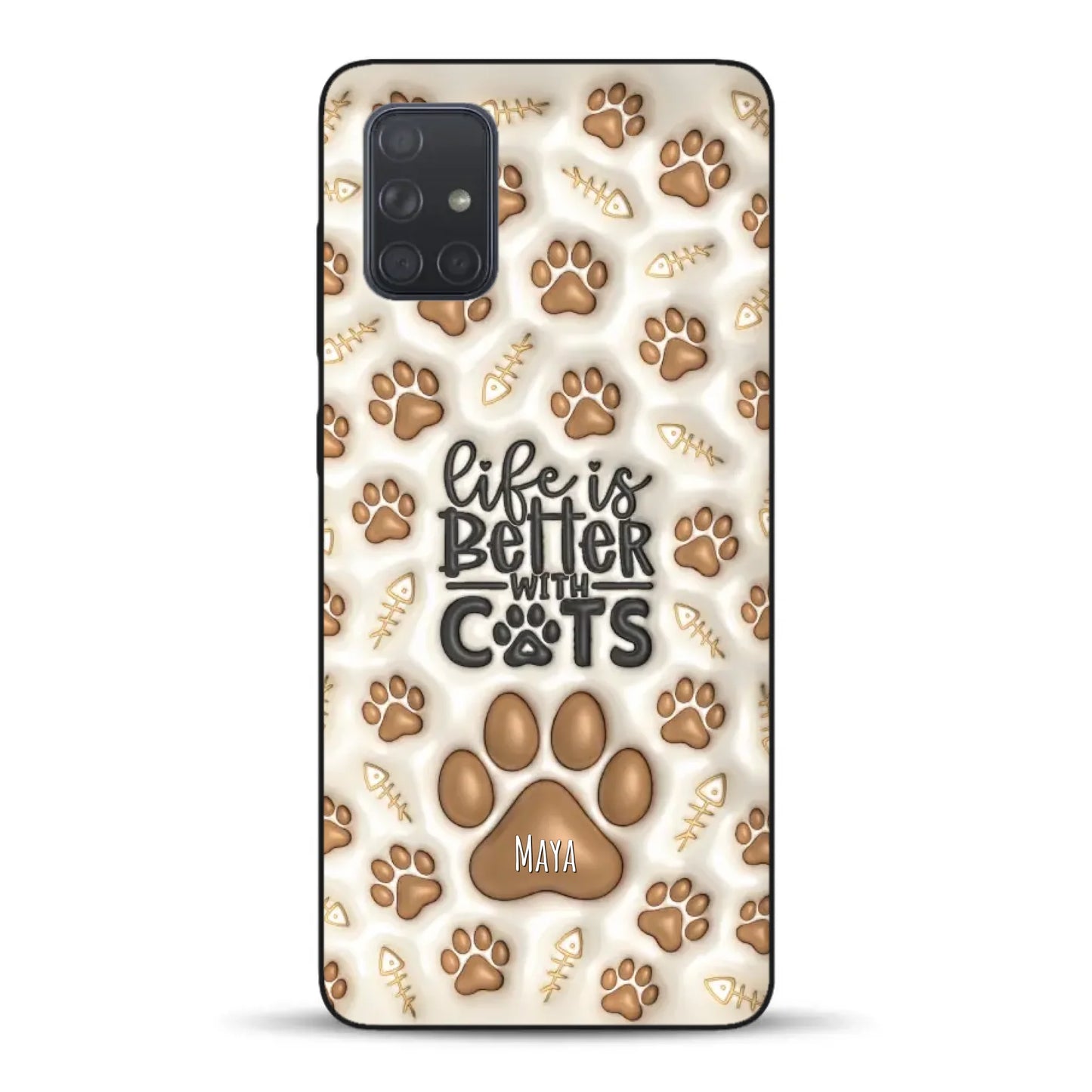 Life is better with Cats - Individuelle Handyhülle für Samsung