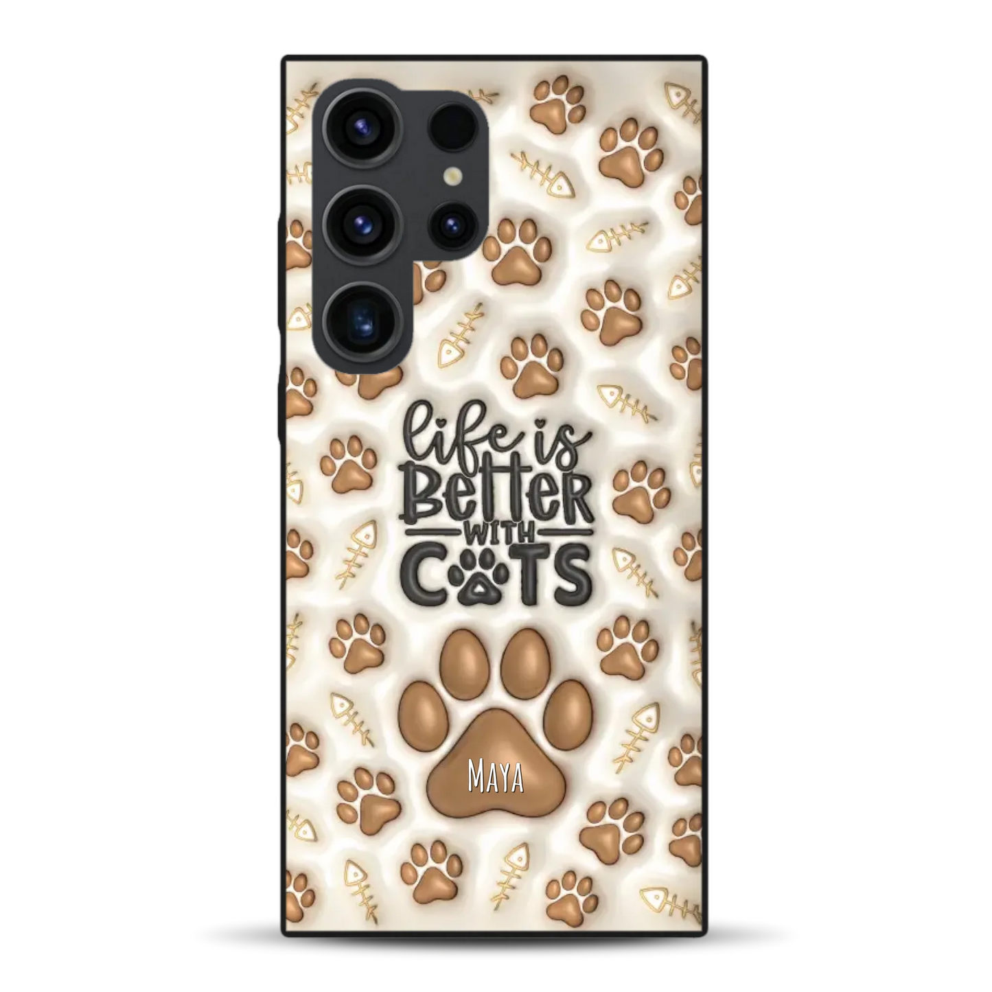 Life is better with Cats - Individuelle Handyhülle für Samsung