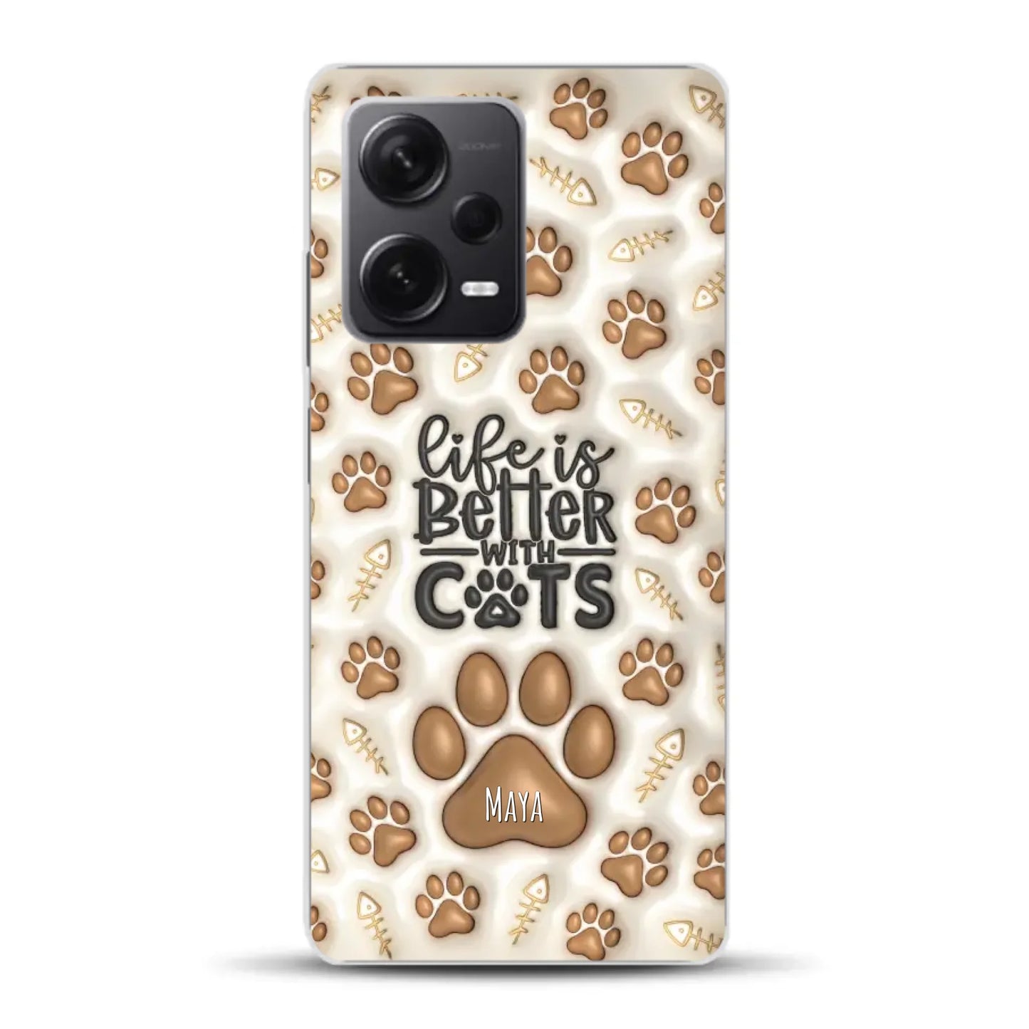 Life is better with Cats - Individuelle Handyhülle für Xiaomi