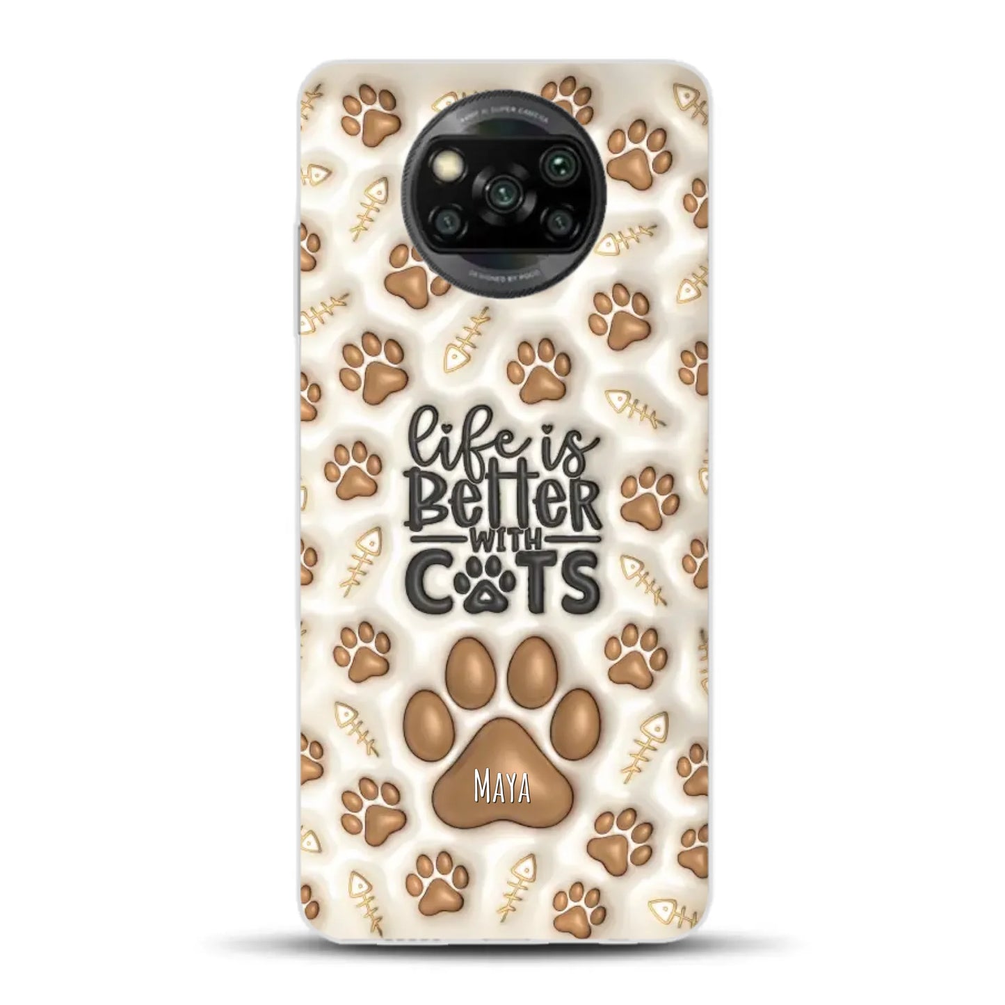 Life is better with Cats - Individuelle Handyhülle für Xiaomi