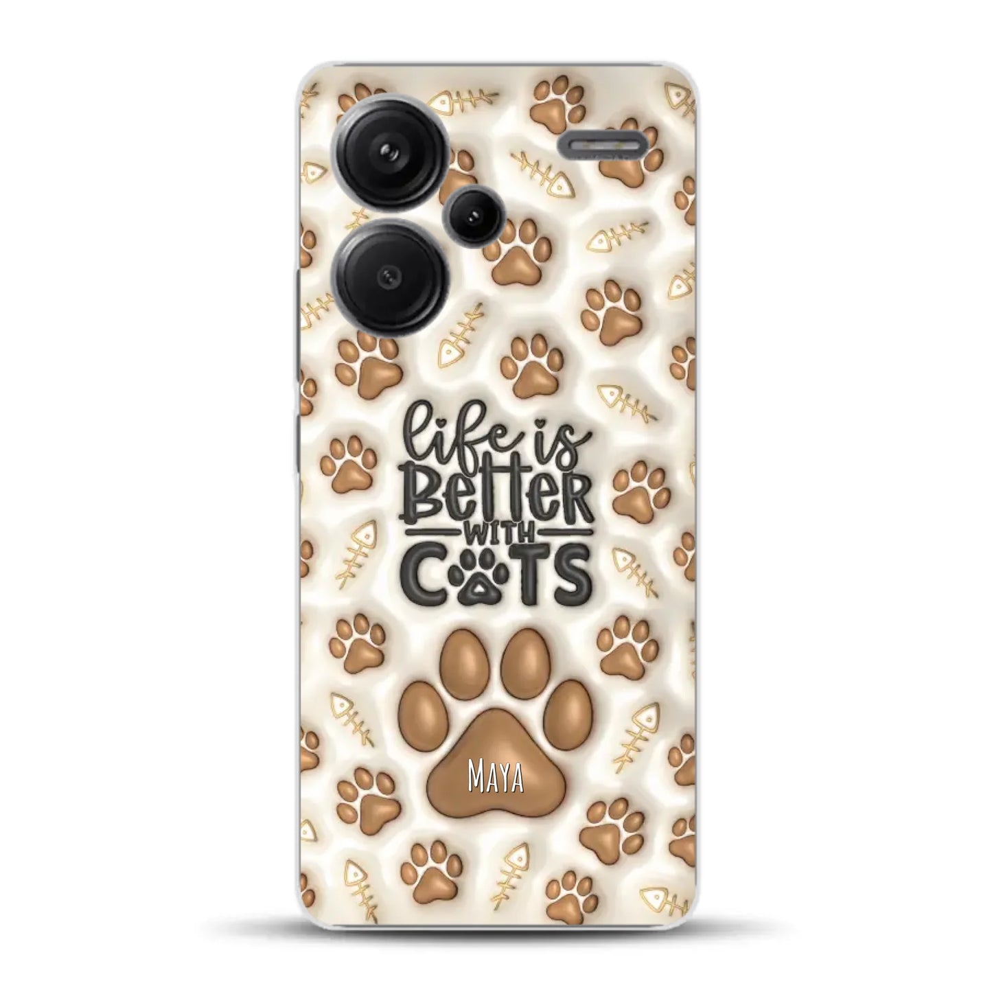 Life is better with Cats - Individuelle Handyhülle für Xiaomi