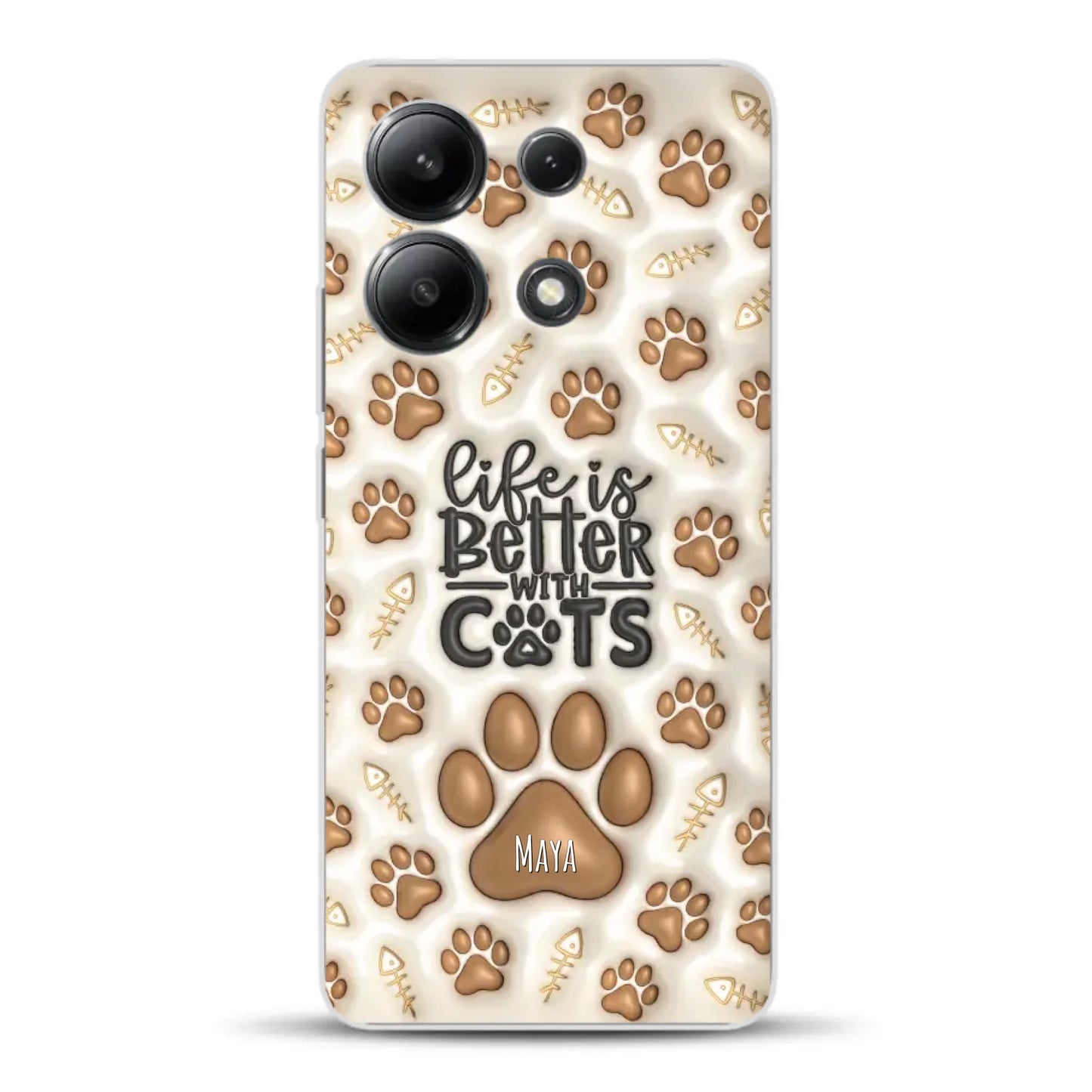 Life is better with Cats - Individuelle Handyhülle für Xiaomi