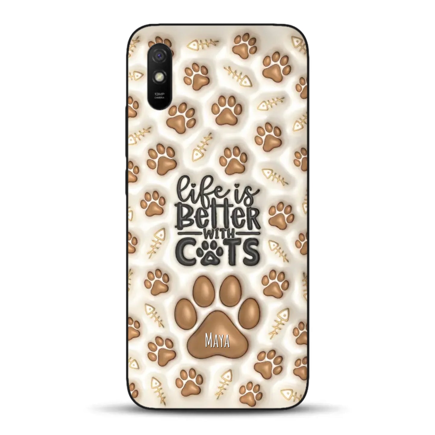 Life is better with Cats - Individuelle Handyhülle für Xiaomi