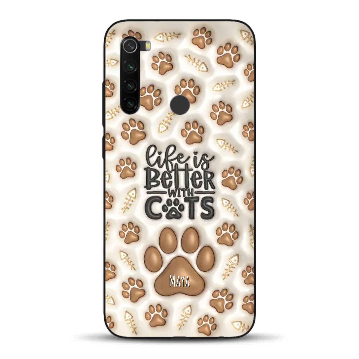 Life is better with Cats - Individuelle Handyhülle für Xiaomi