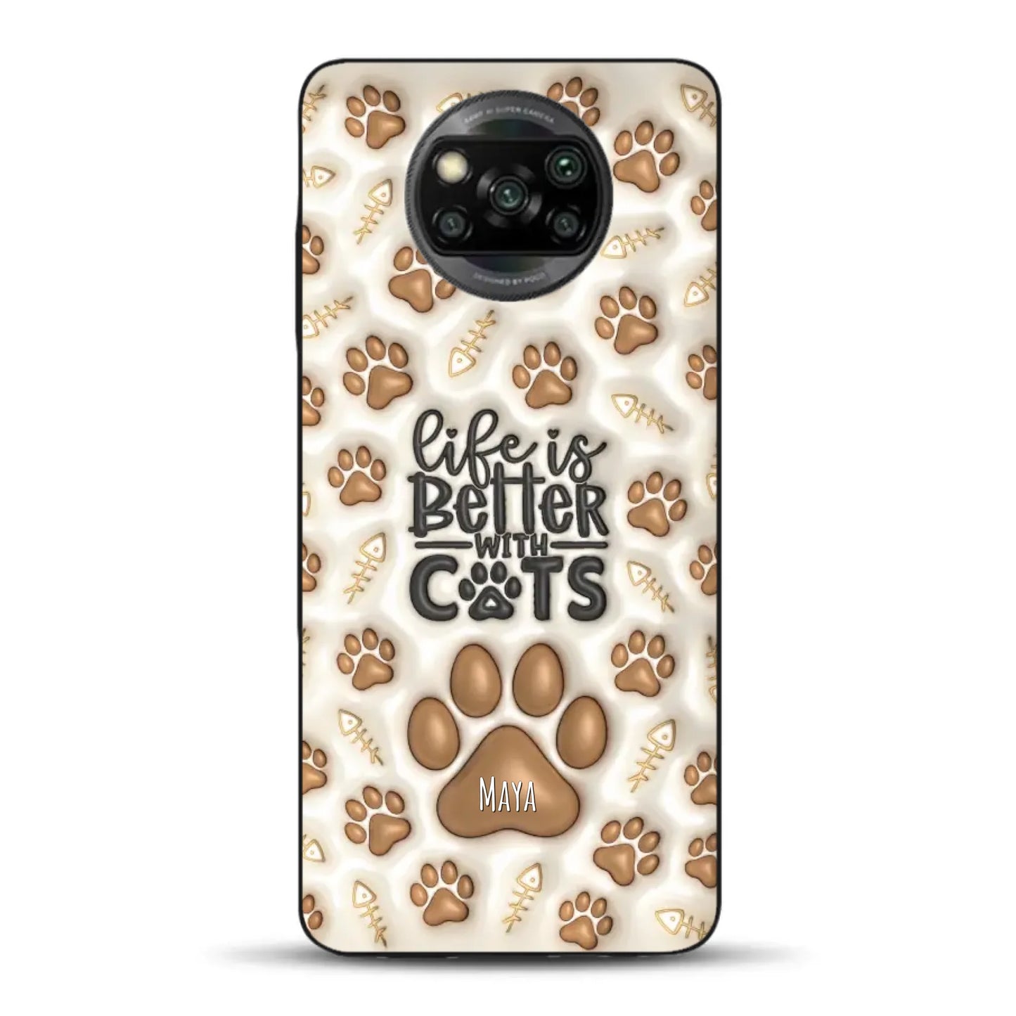Life is better with Cats - Individuelle Handyhülle für Xiaomi