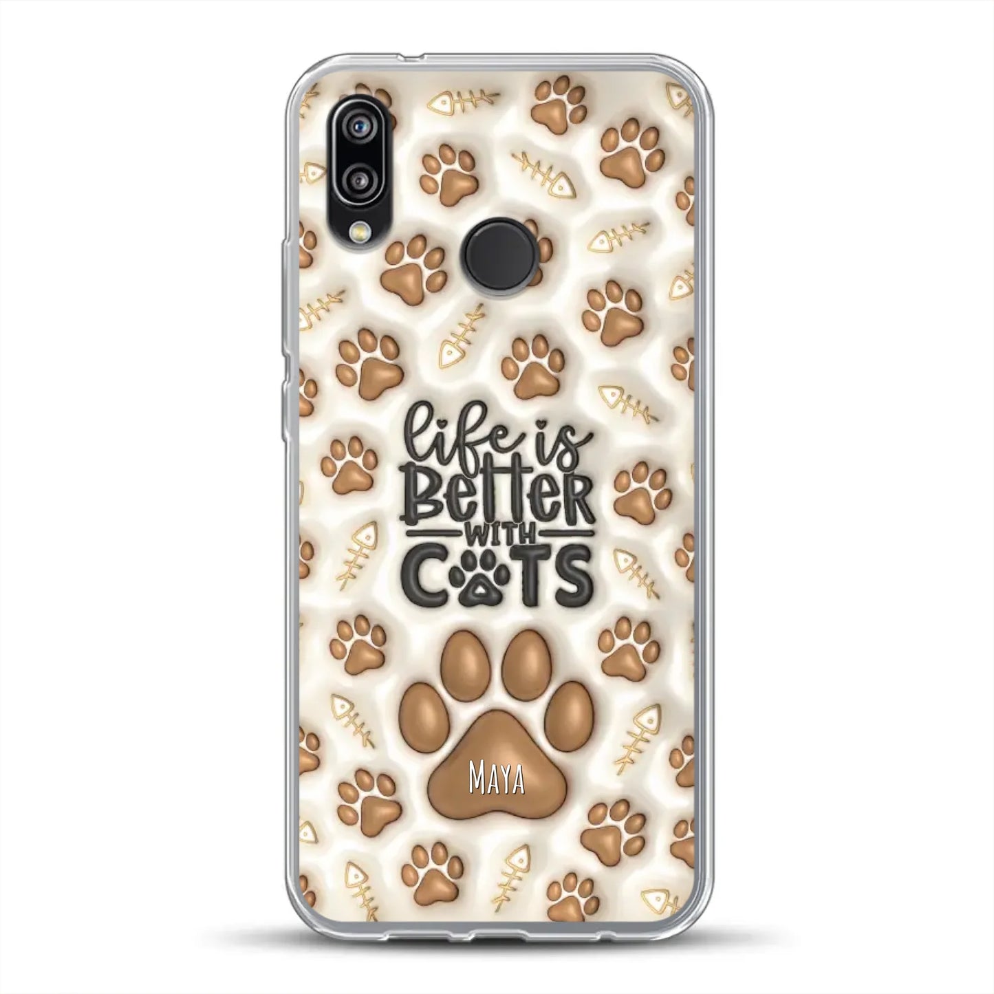 Life is better with Cats - Individuelle Handyhülle für Huawei