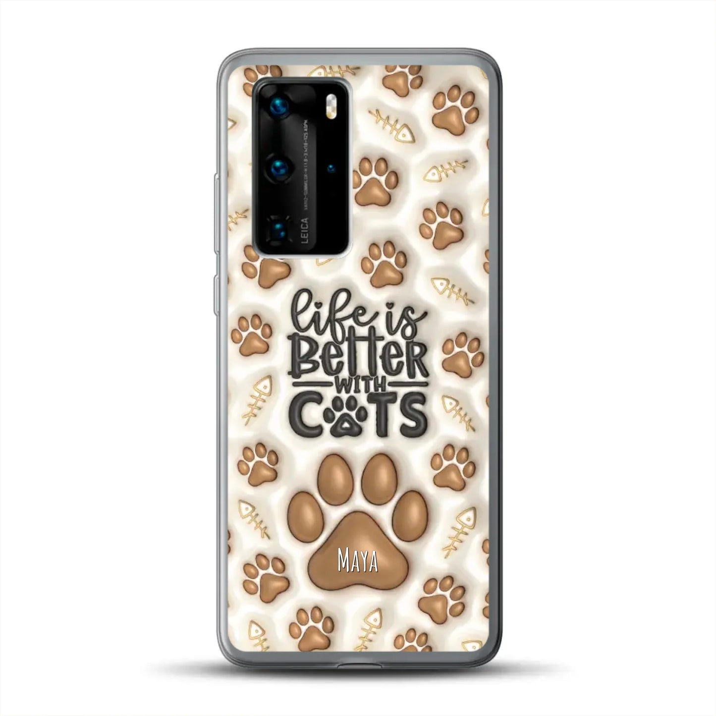 Life is better with Cats - Individuelle Handyhülle für Huawei