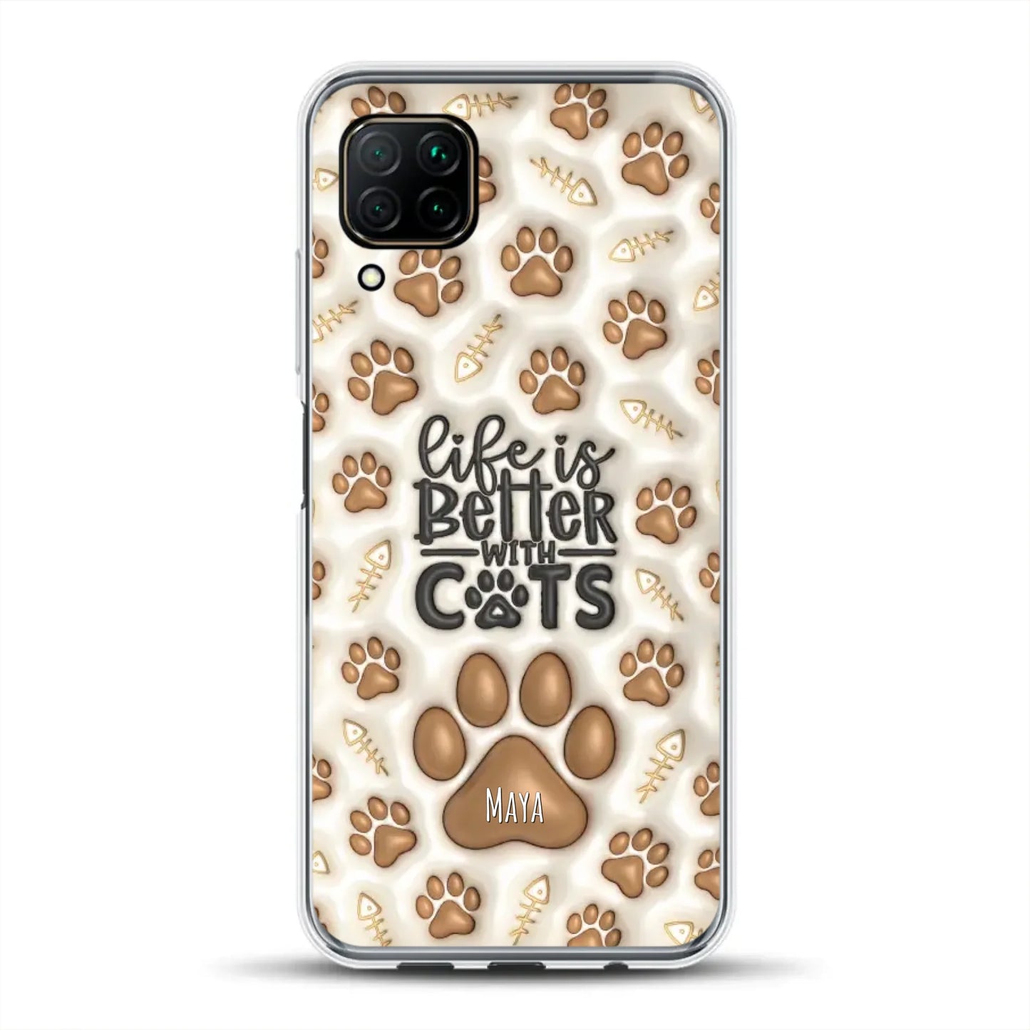 Life is better with Cats - Individuelle Handyhülle für Huawei