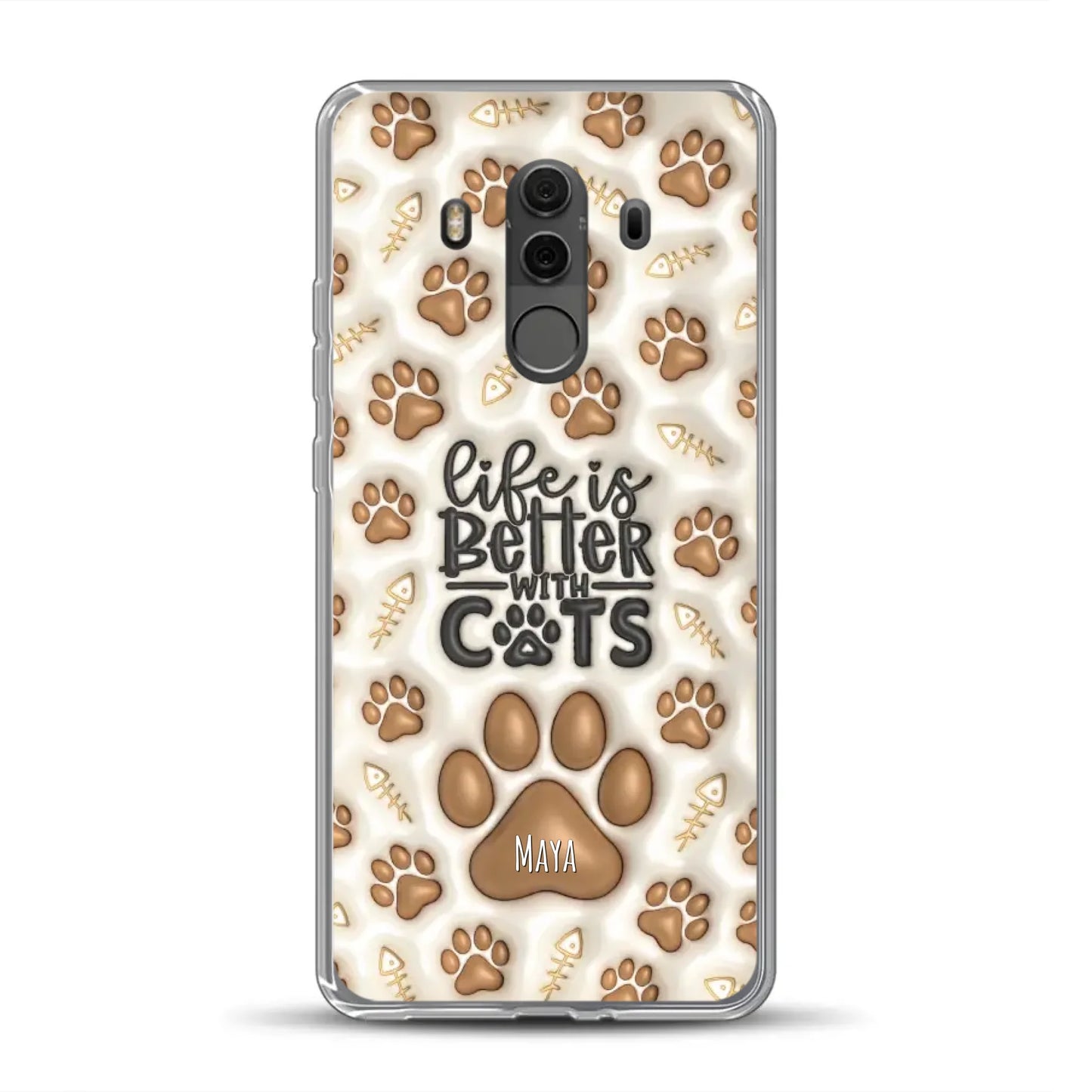 Life is better with Cats - Individuelle Handyhülle für Huawei