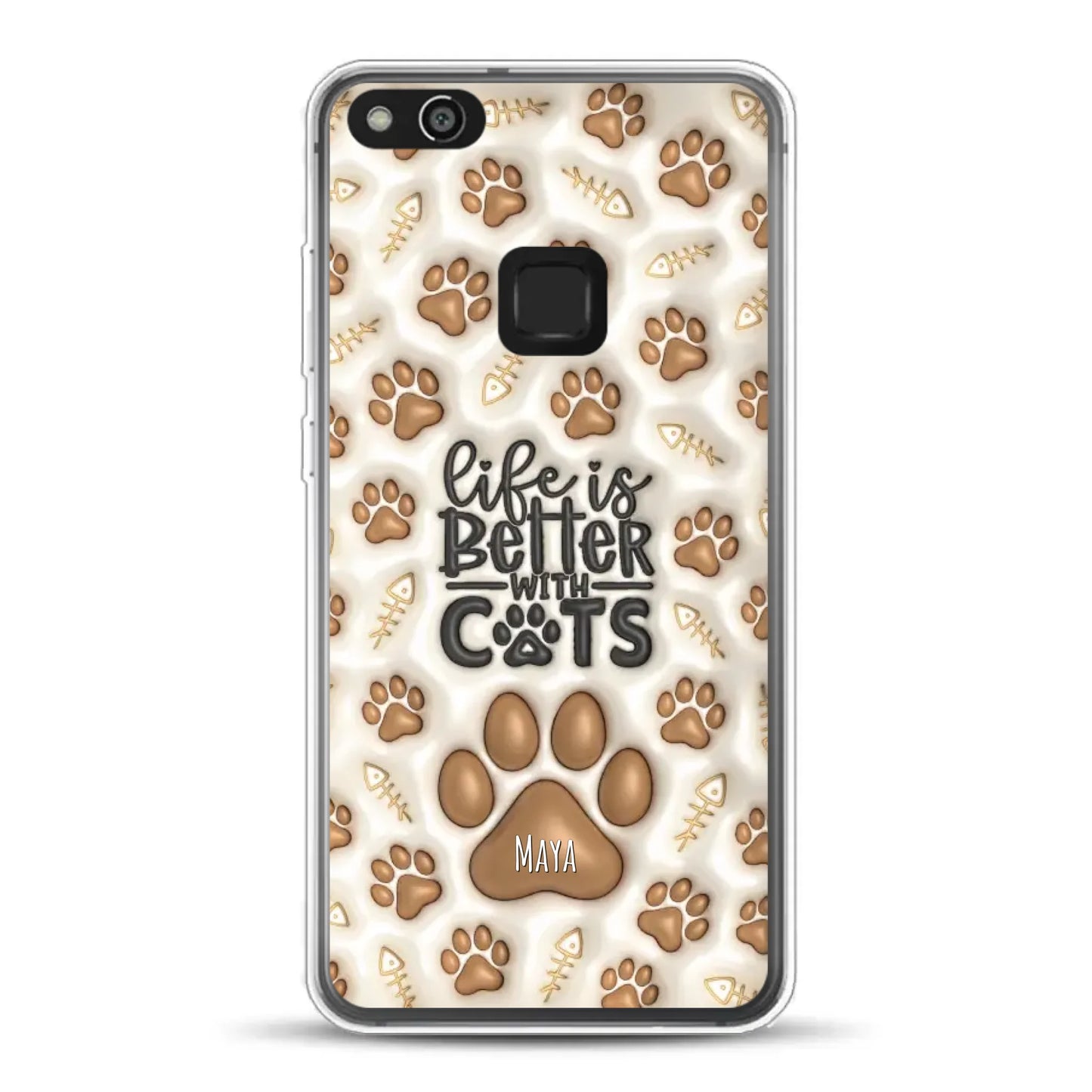 Life is better with Cats - Individuelle Handyhülle für Huawei