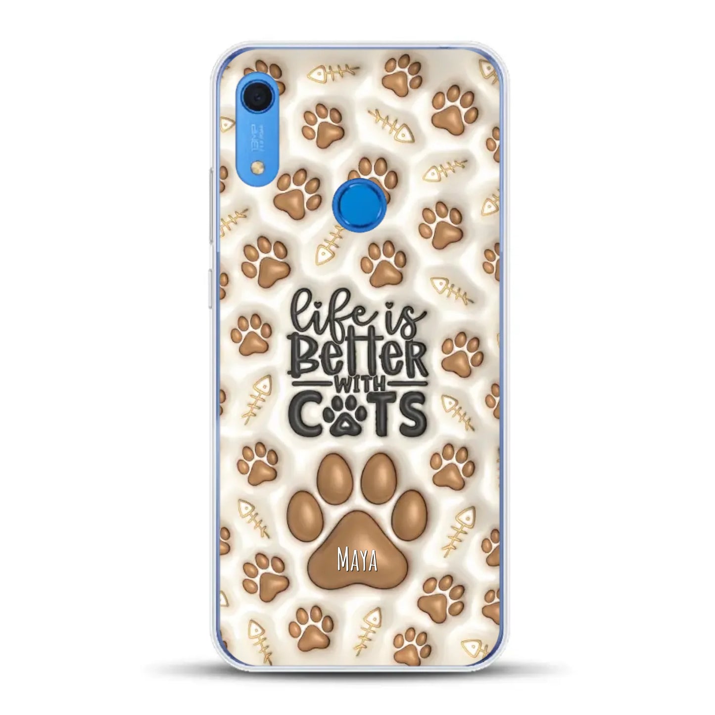 Life is better with Cats - Individuelle Handyhülle für Huawei