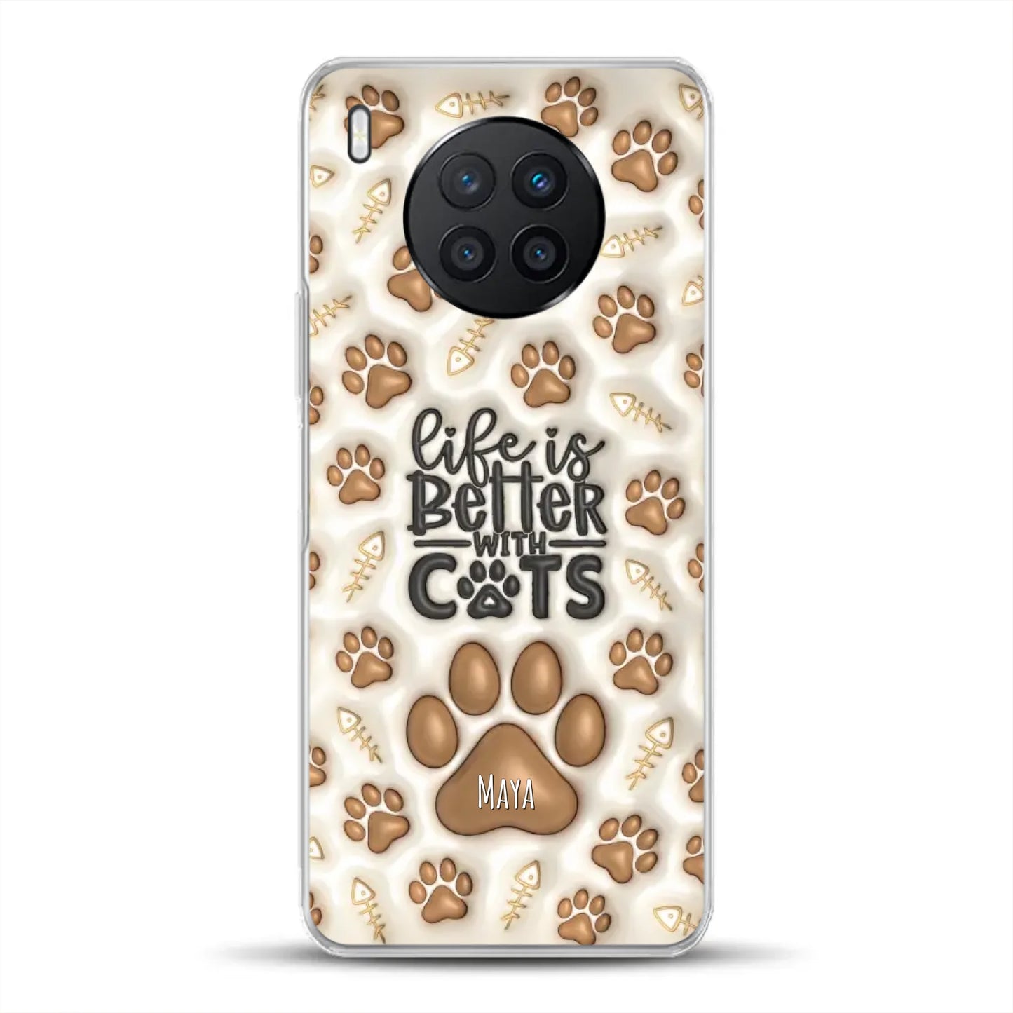 Life is better with Cats - Individuelle Handyhülle für Huawei