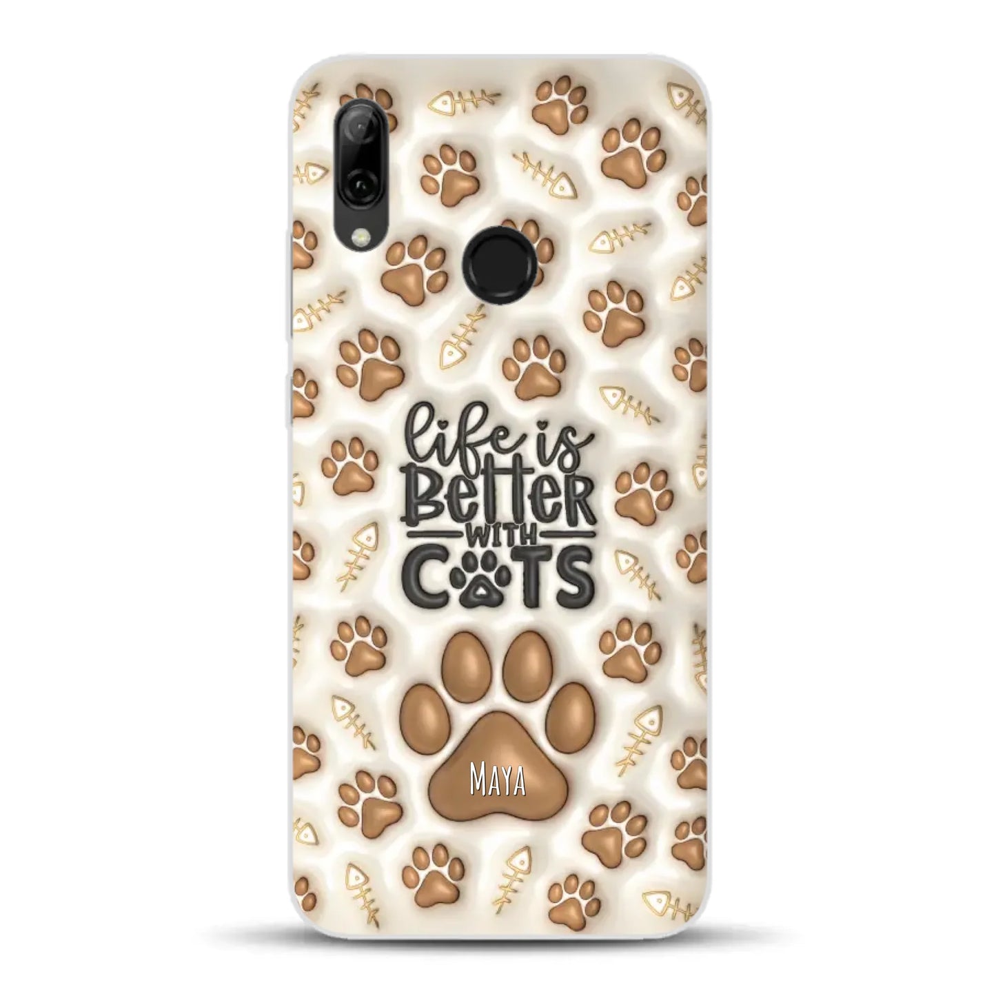 Life is better with Cats - Individuelle Handyhülle für Huawei