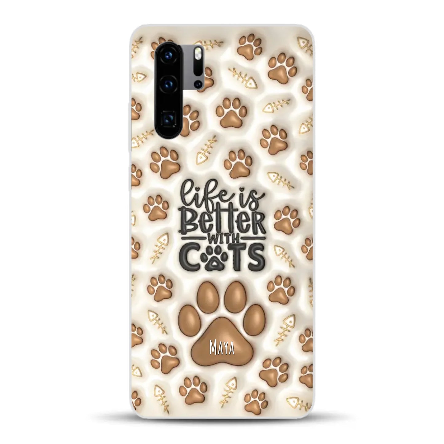 Life is better with Cats - Individuelle Handyhülle für Huawei