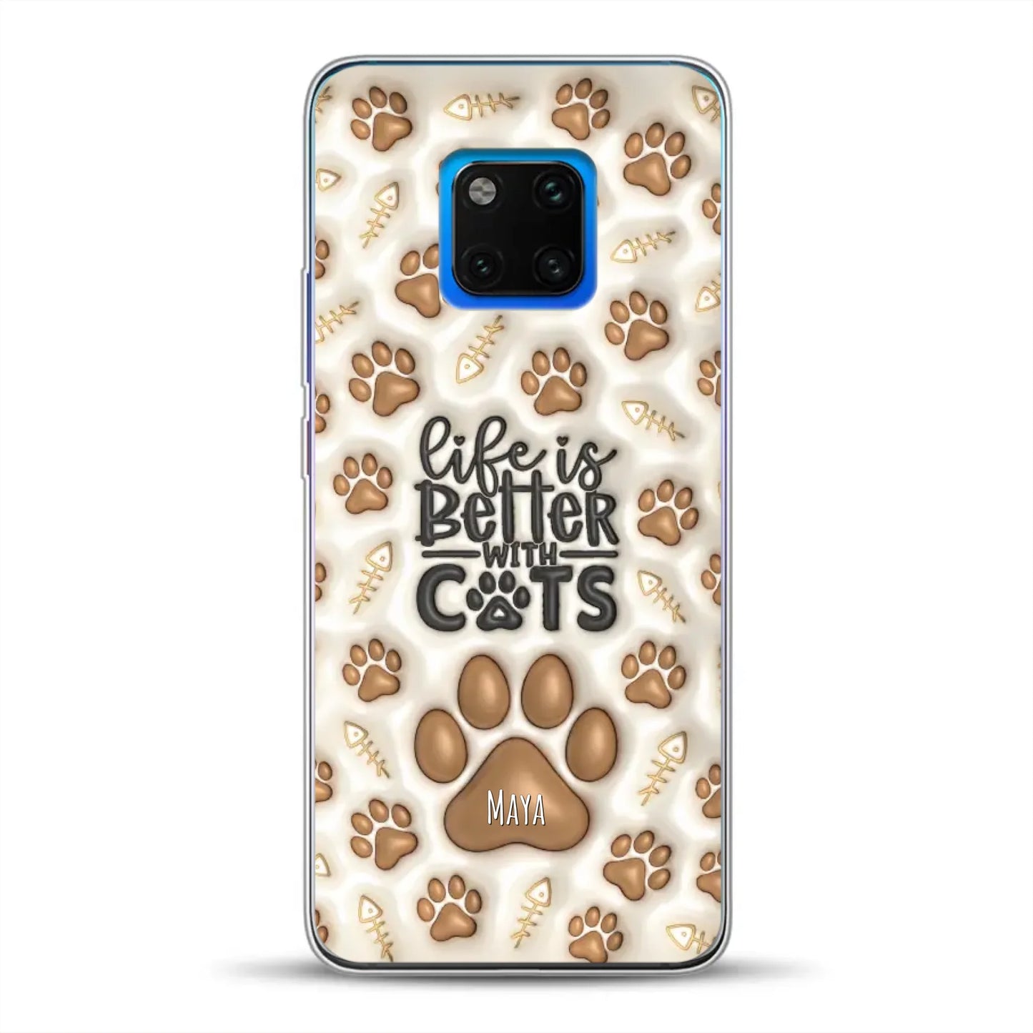 Life is better with Cats - Individuelle Handyhülle für Huawei