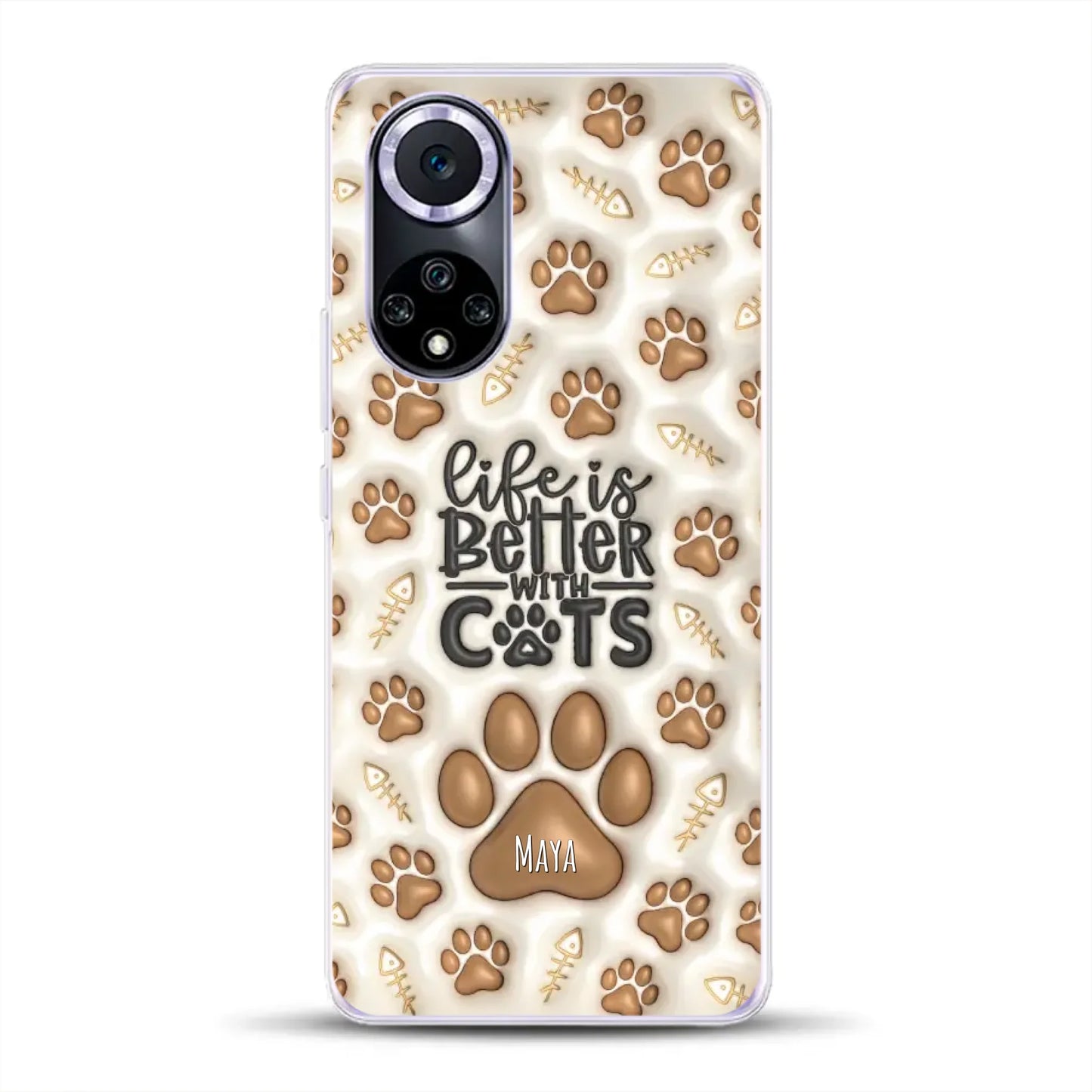 Life is better with Cats - Individuelle Handyhülle für Huawei