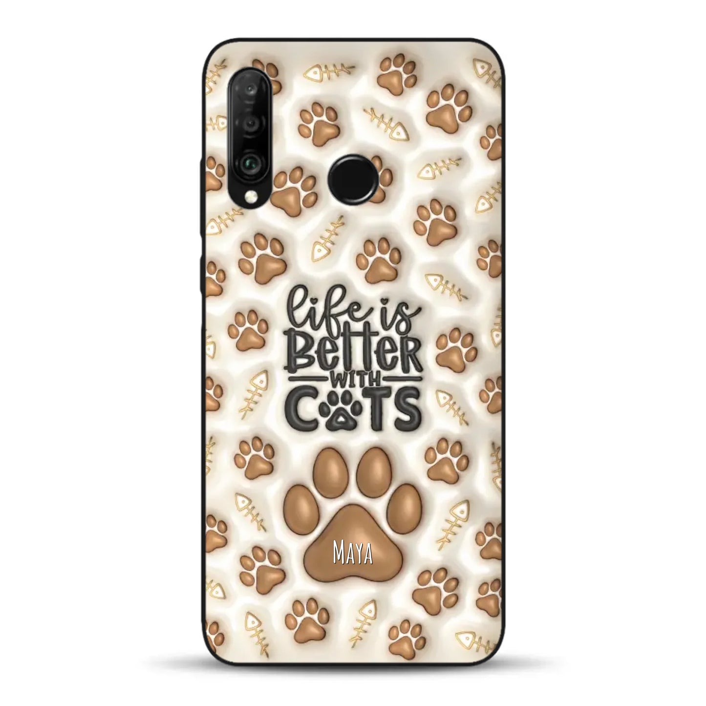 Life is better with Cats - Individuelle Handyhülle für Huawei