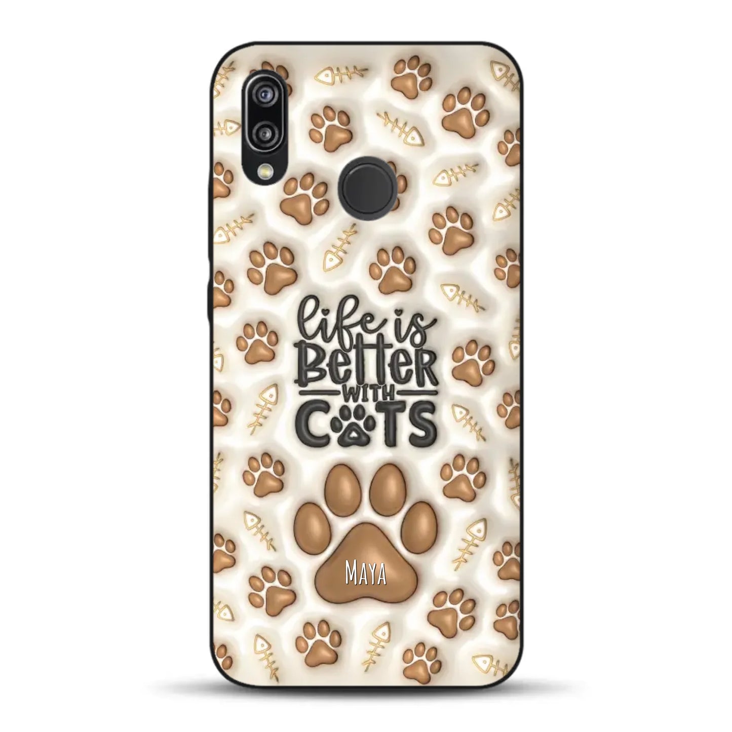 Life is better with Cats - Individuelle Handyhülle für Huawei