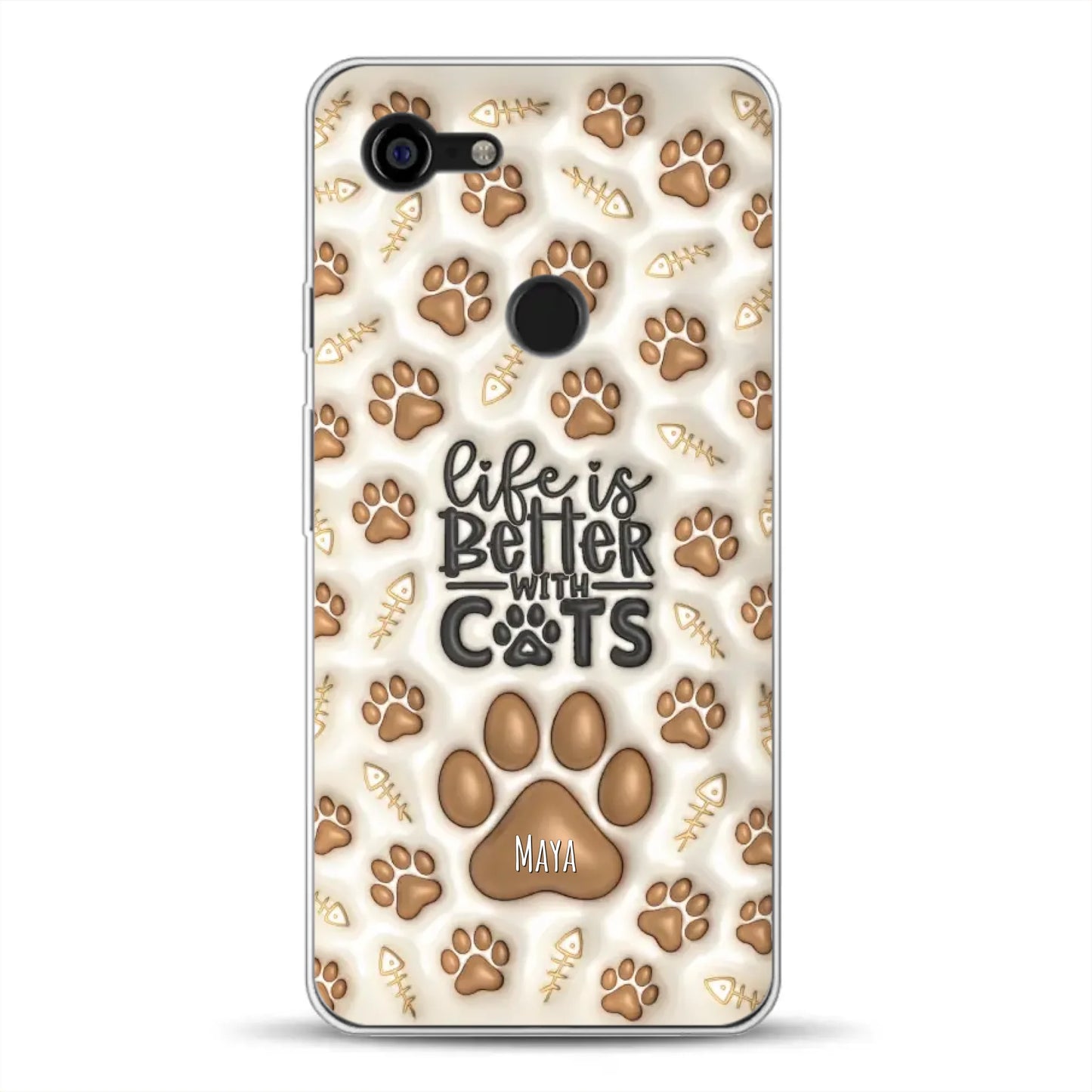 Life is better with Cats - Individuelle Handyhülle für Google