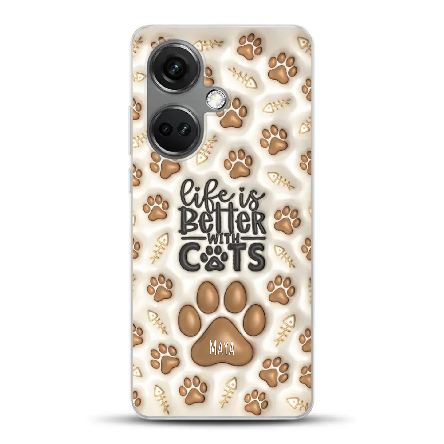 Life is better with Cats - Individuelle Handyhülle