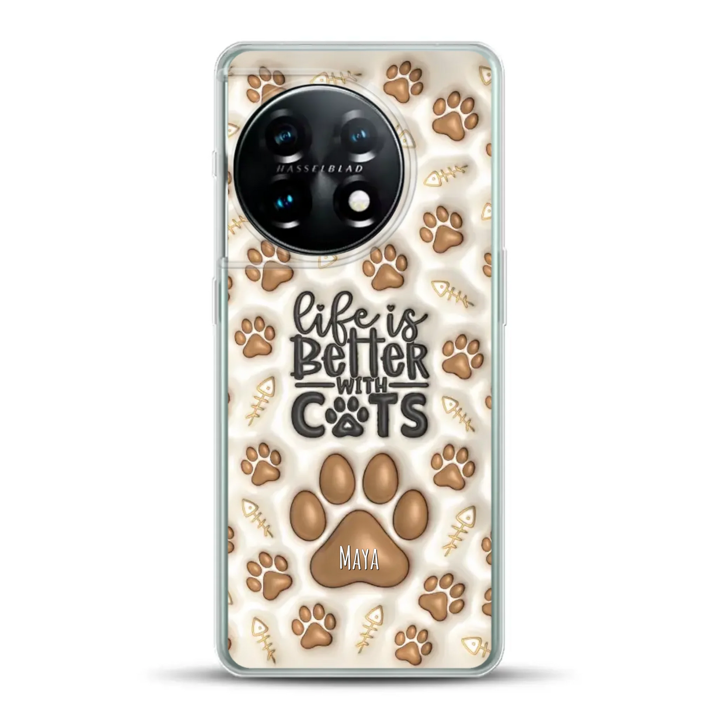 Life is better with Cats - Individuelle Handyhülle