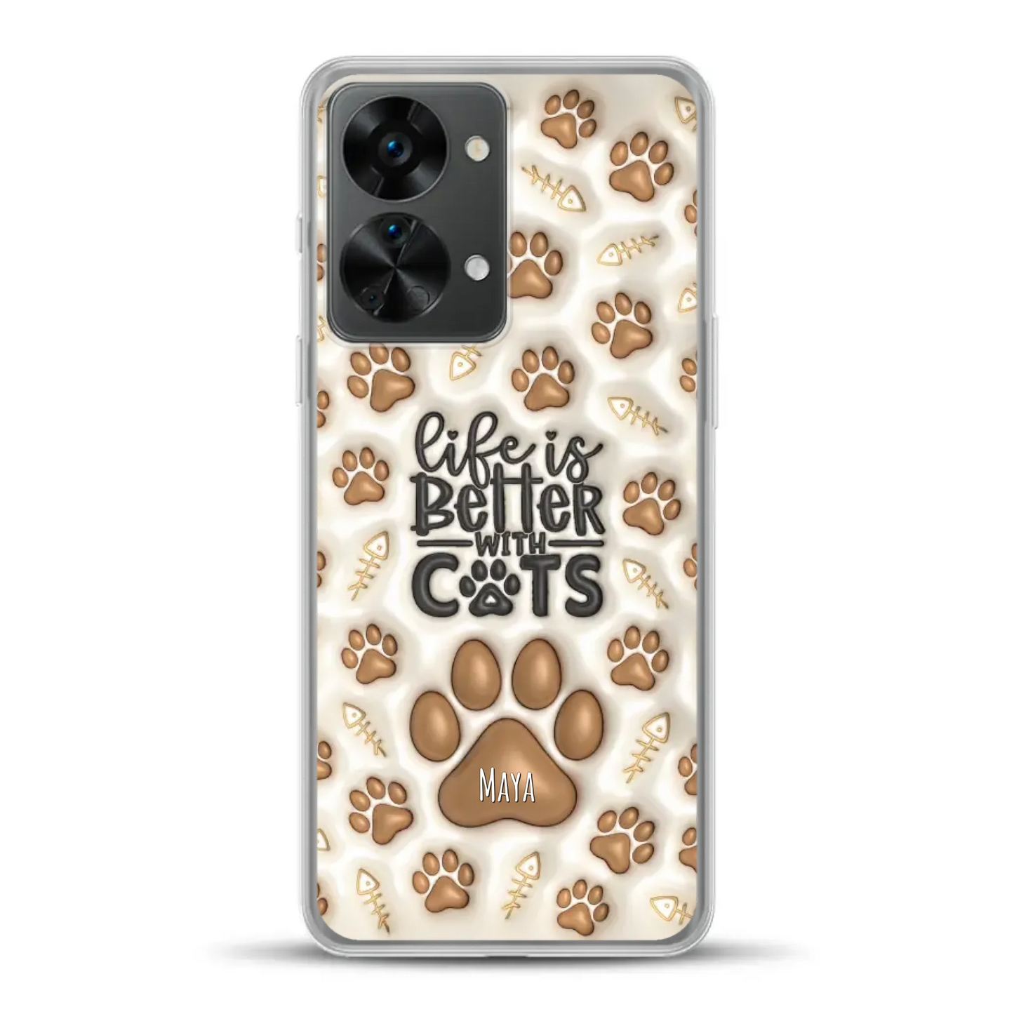Life is better with Cats - Individuelle Handyhülle
